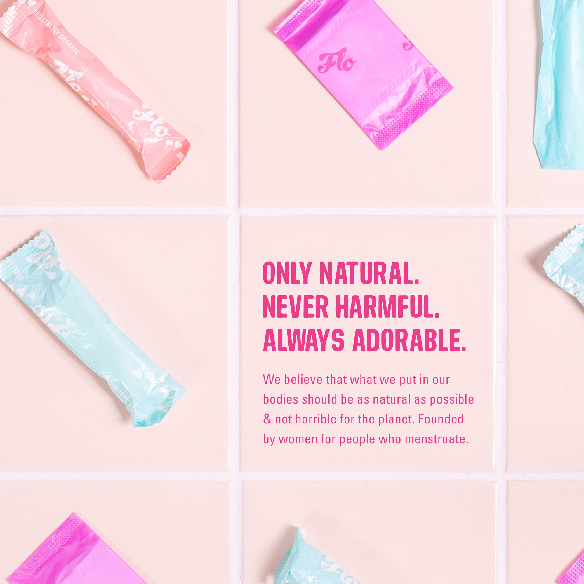 FLO - Organic Bamboo Daily Panty Liners, Plant-Based Cotton, Biodegradable FLOAu supplements