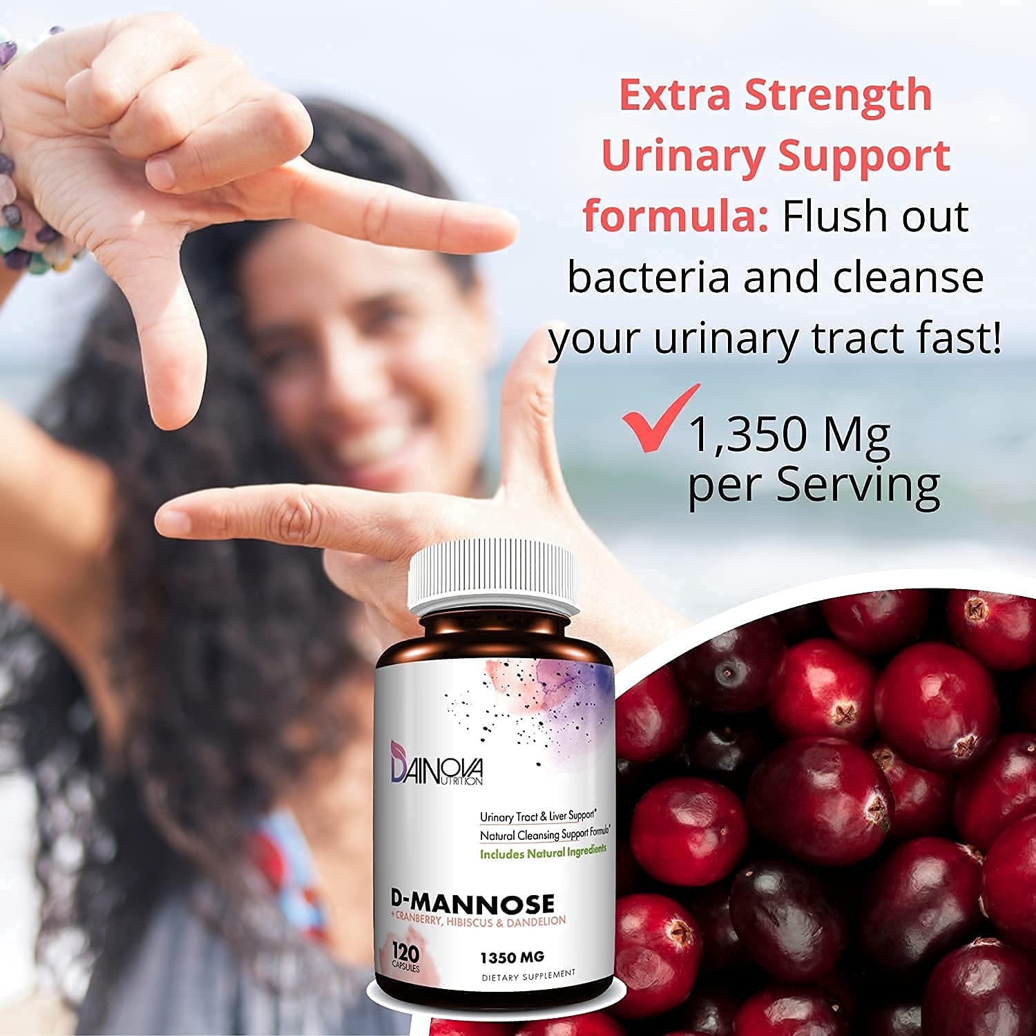 Dainova Nutrition D Mannose Capsules and Probiotics for Women Bundle I Urinary Tract Dainova NutritionAu supplements