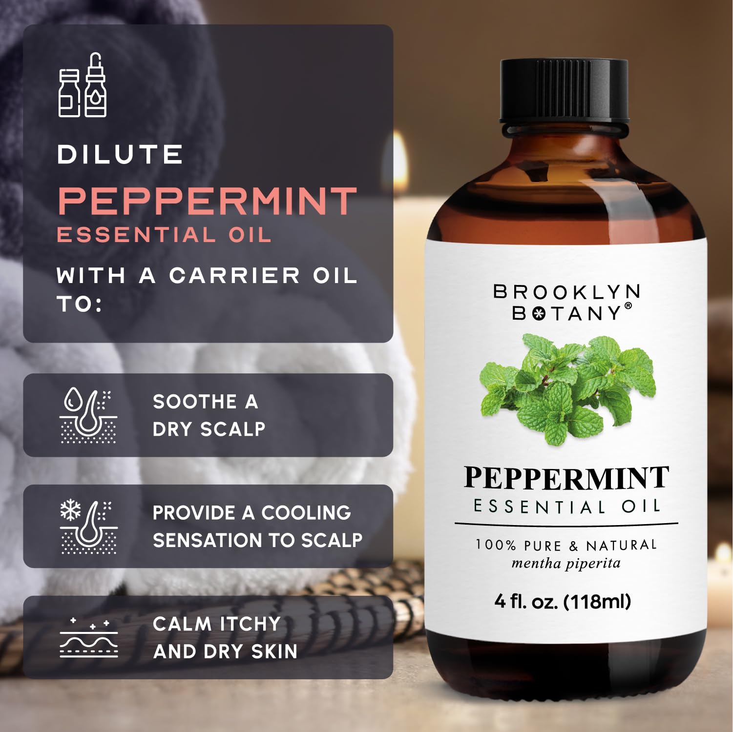Brooklyn Botany Peppermint Essential Oil - Huge 4 Fl Oz - 100% Pure and Natural - Premium Grade Brooklyn BotanyAu supplements