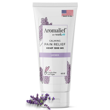 Hemp Cream with Lavender Aromatherapy - 1000MG Made in USA - Muscle & Joint Relief - Menthol, Glucosamine, Chondroitin MSM - Vegan AromaliefAu supplements