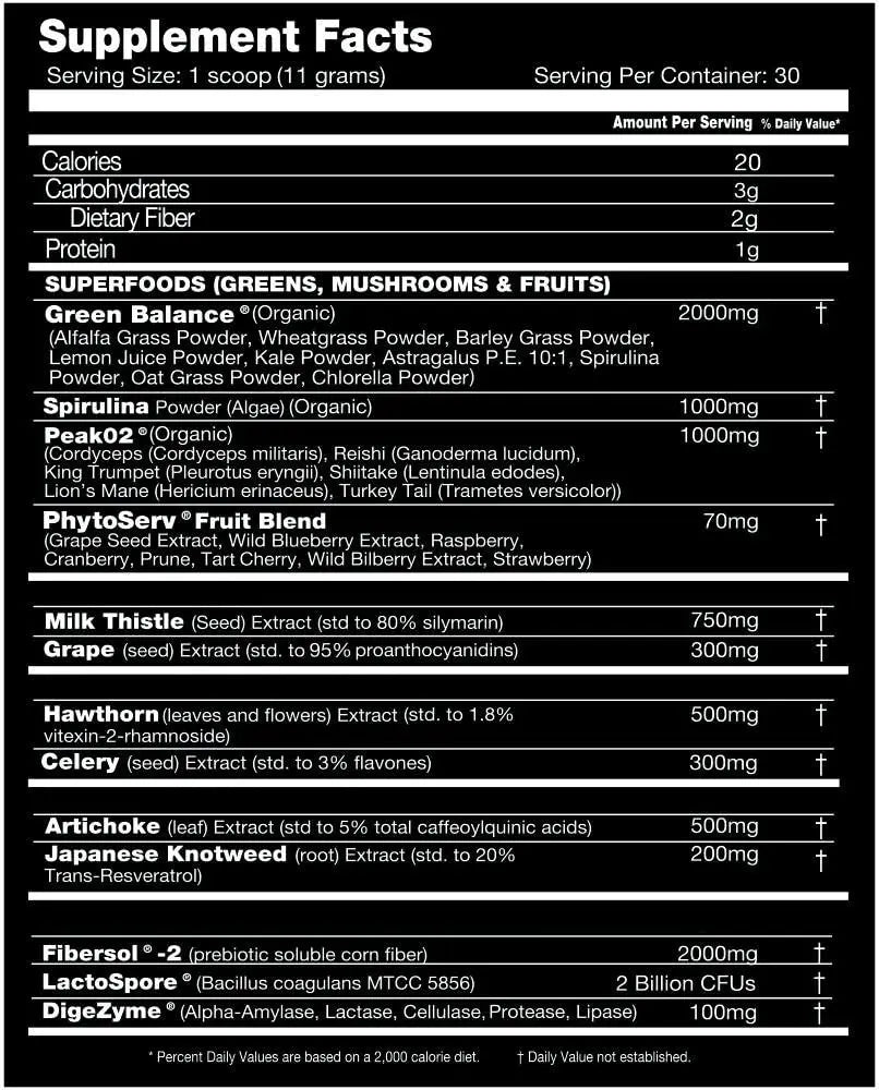 Performax Labs PhytoactivMax Active Greens Powder Wellness and Performance Matrix | Phytonutrients – Overall Health | 30 Servings (Strawberry Pineapple) Performax Labsnz supplements