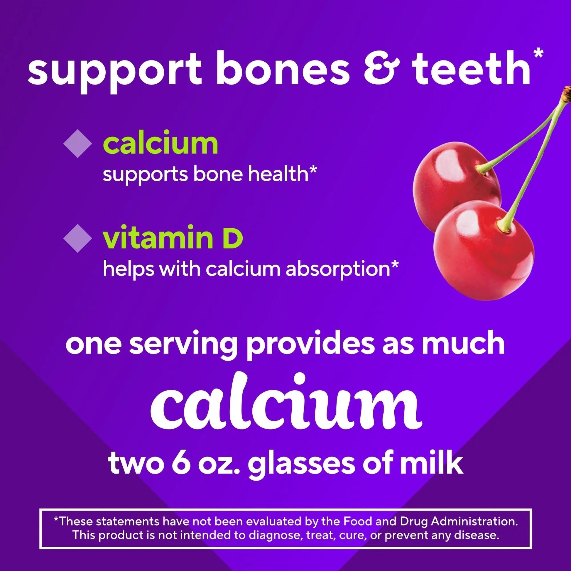vitafusion Chewable Calcium Gummy Vitamins for Bone and Teeth Support, Calcium Gummies, Fruit and Cream Flavor, 100 Count, 50 Day Supply VitafusionAu supplements