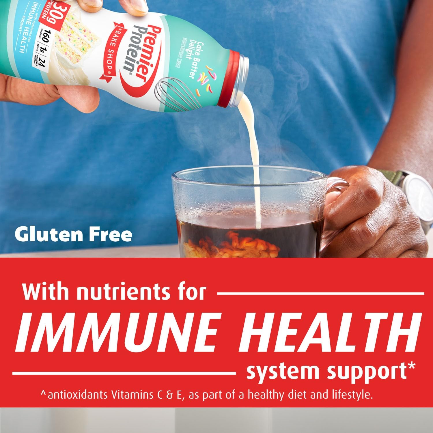 Premier Protein Shake, Cake Batter, 30g Protein, 1g Sugar, 24 Vitamins & Minerals Premier ProteinUS supplements