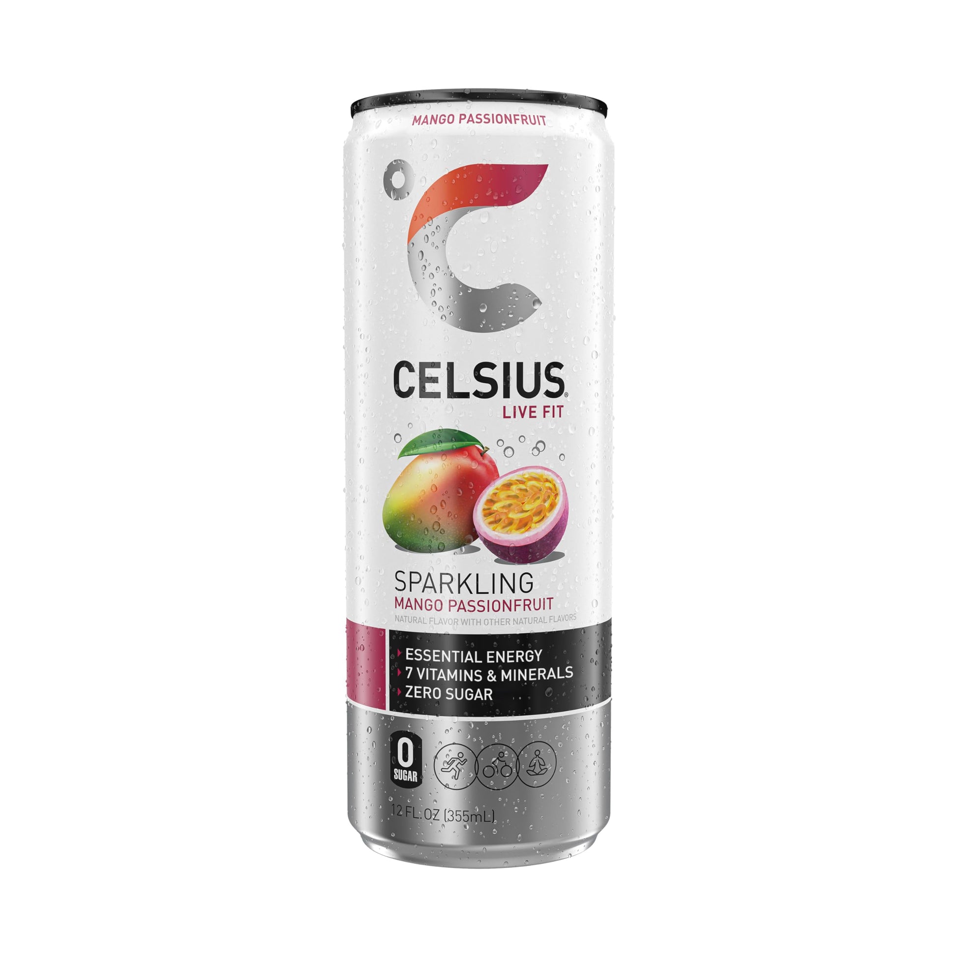 CELSIUS Sparkling Mango Passionfruit, Functional Essential Energy Drink 12 Fl Oz CELSIUSUS supplements