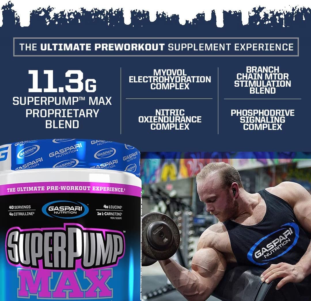 Gaspari Nutrition SuperPump Max Blue Raspberry Ice - 1.41 lbs Gaspari NutritionAu supplements