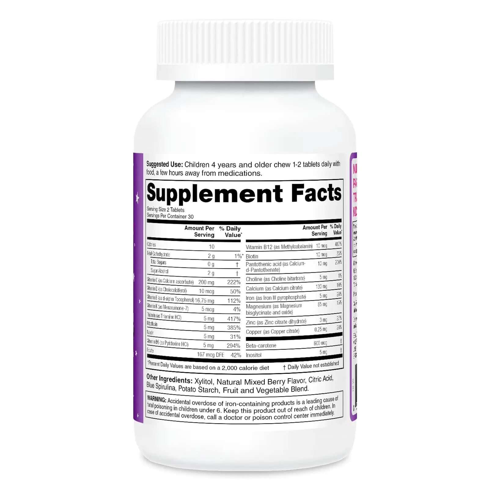 KidStar Nutrients StarMulti, Chewable Multivitamin and Multimineral Tablets for Kids, Plus Organic Fermented Whole Foods KidStar NutrientsAu supplements