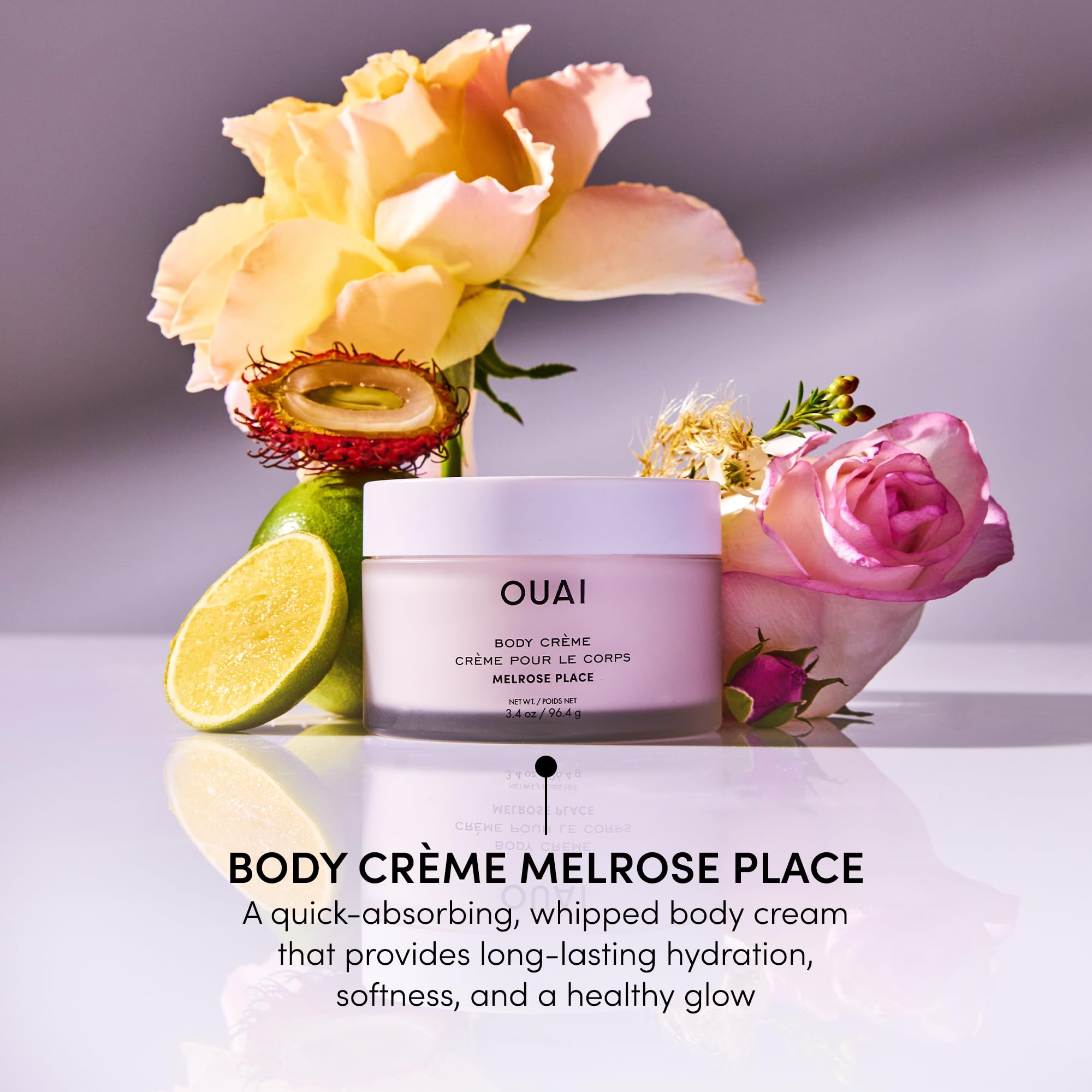 OUAI Body Cream Travel Size, Melrose Place - Hydrating Whipped Body Cream with Cupuaçu Butter, Coconut Oil & Squalane - Softens Skin and Delivers Healthy-Looking Glow - Sulfate Free Skin Care (3.4 Oz) OUAIAu supplements