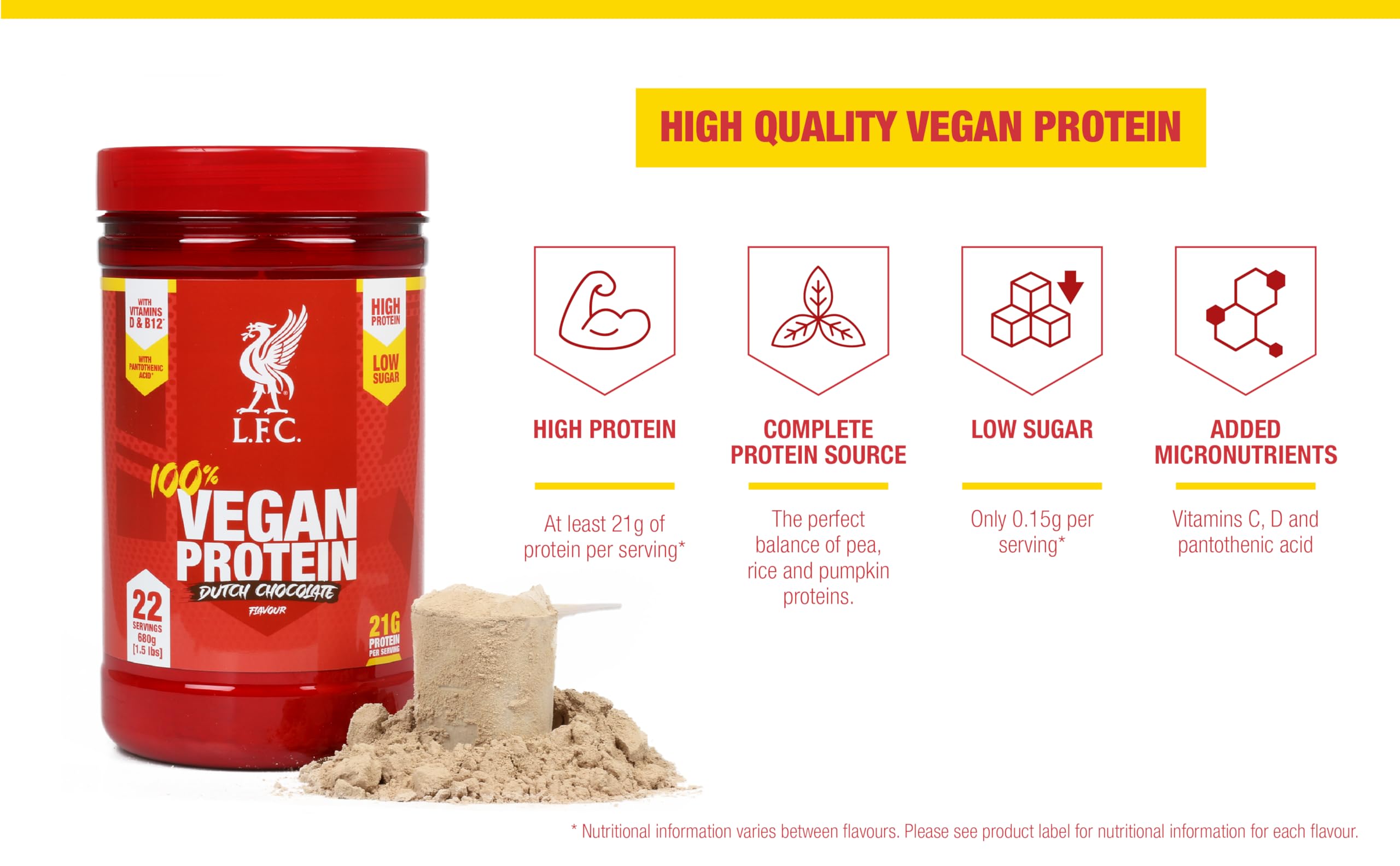 LFC Vegan Protein Powder Banana Caramel Flavour 680g 100% Vegan Protein Powder 21g High Protein, Vector ConsumerAu supplements