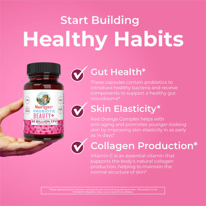 MaryRuth Organics Probiotic Beauty Capsules | Vegan Collagen Support | Anti Aging | Gut Health | Hair Skin and Nails Vitamins | Skin Care MARYRUTH'SUS supplements