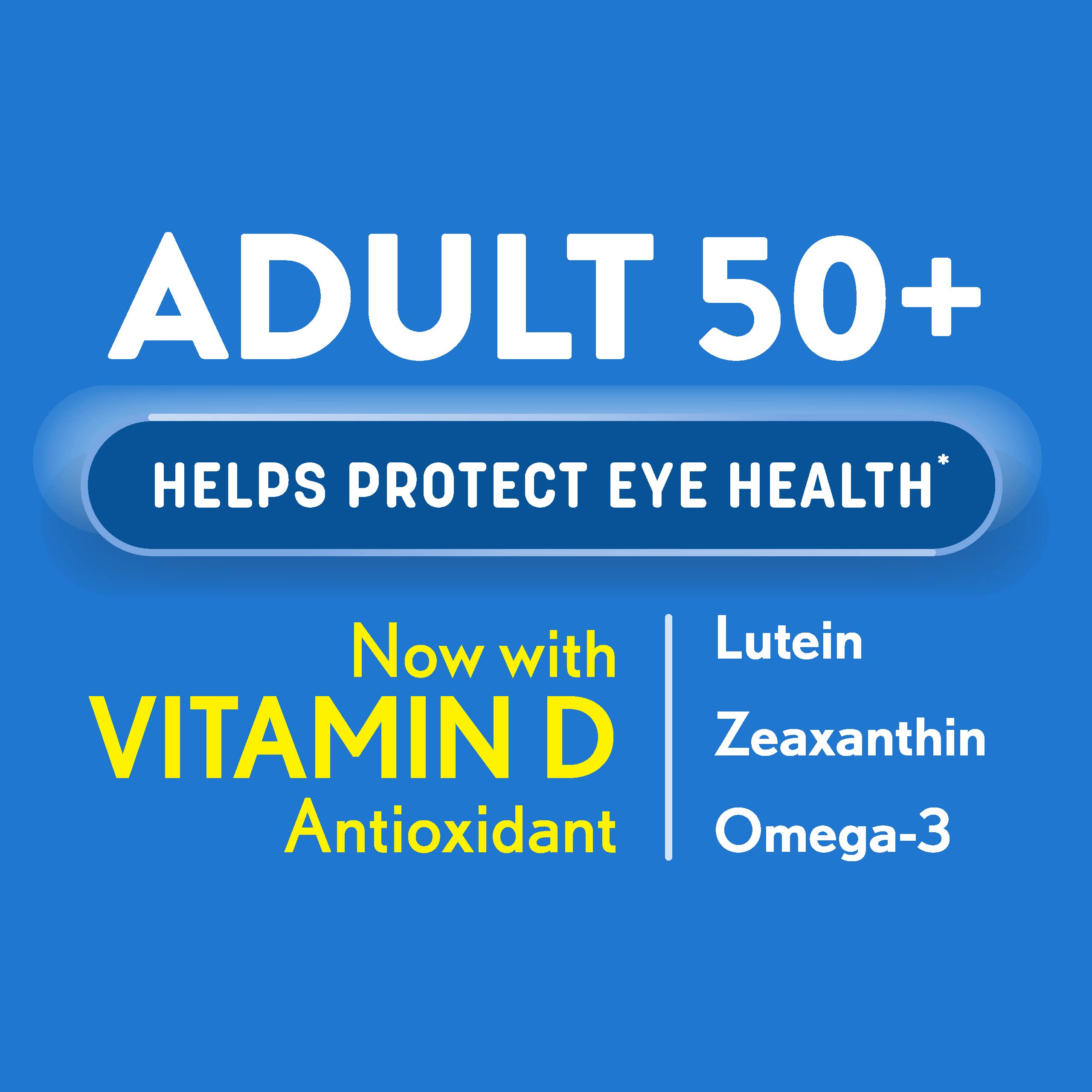 Ocuvite 50+ Eye Vitamin & Mineral Supplement, Multivitamin for Vision & Ocular Health with Omega-3, Zinc, Vitamins C & E, Lutein & Zeaxanthin, Zinc Supplements for Women and Men, 50 Softgels OcuviteAu supplements