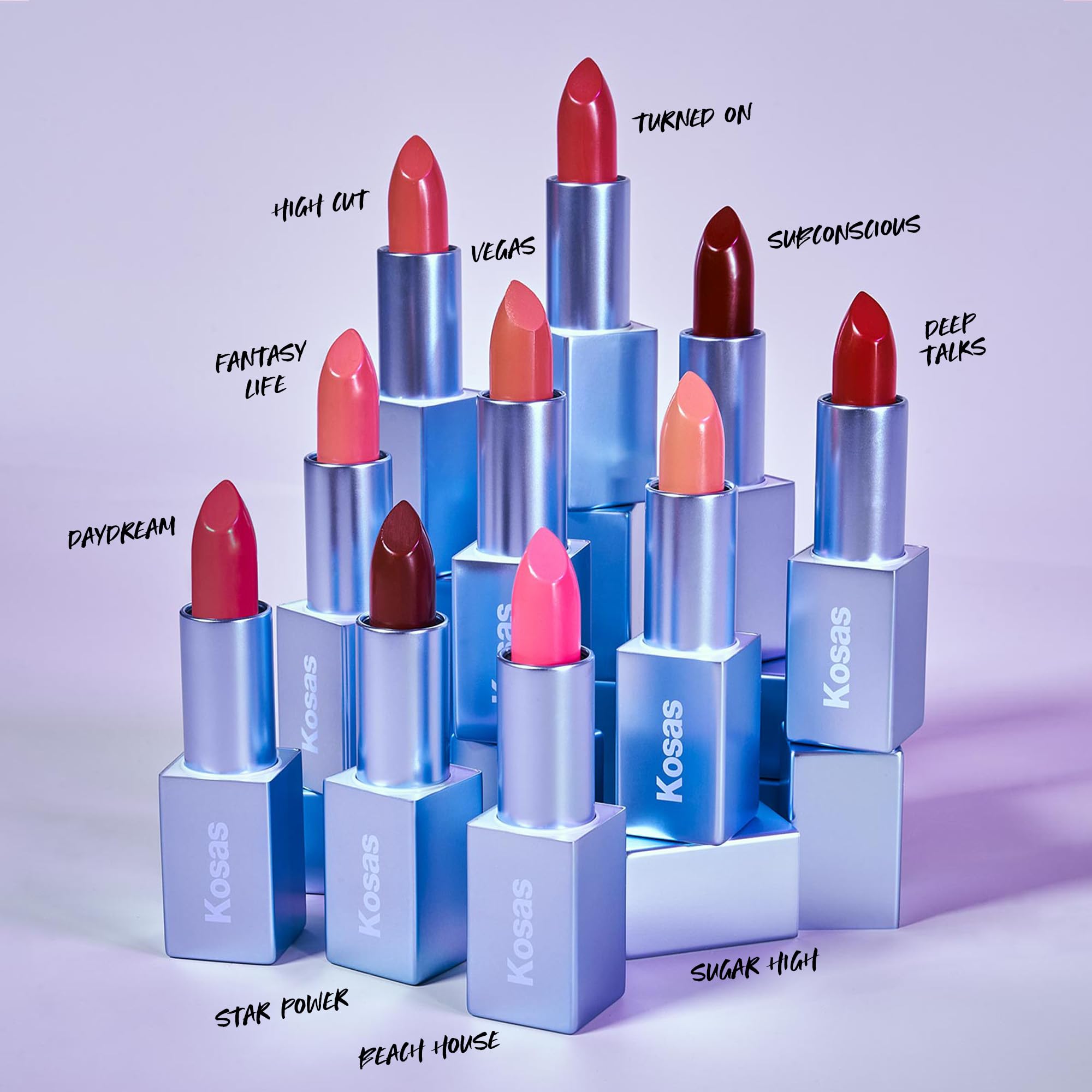 Kosas Weightless Lip Color Nourishing Satin Lipstick - High Impact Lip Color with Clean Formula - Comfy Feel & Soft Finish - Turned On KosasAu supplements