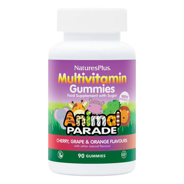 NaturesPlus Animal Parade Multivitamin Children's Gummies - 90 Count - Assorted Cherry, Grape & Orange Flavors NaturesPlusAu supplements