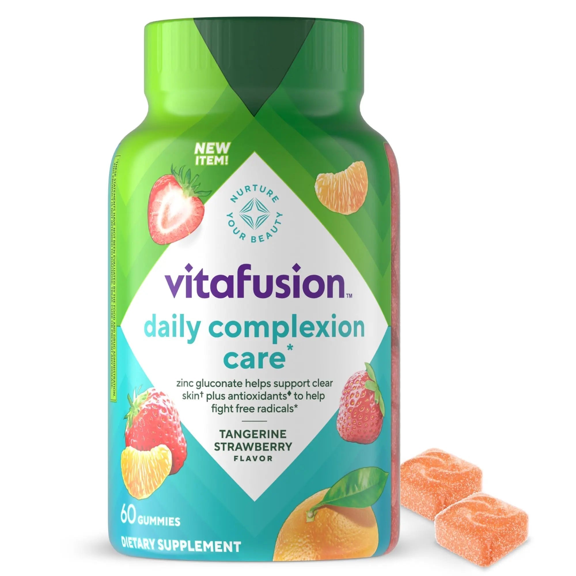 vitafusion Daily Complexion Care (1), Beauty Supplement Helps Support Clear Skin (1) (2) with Zinc Gluconate, Plus Vitamins E & C VitafusionAu supplements