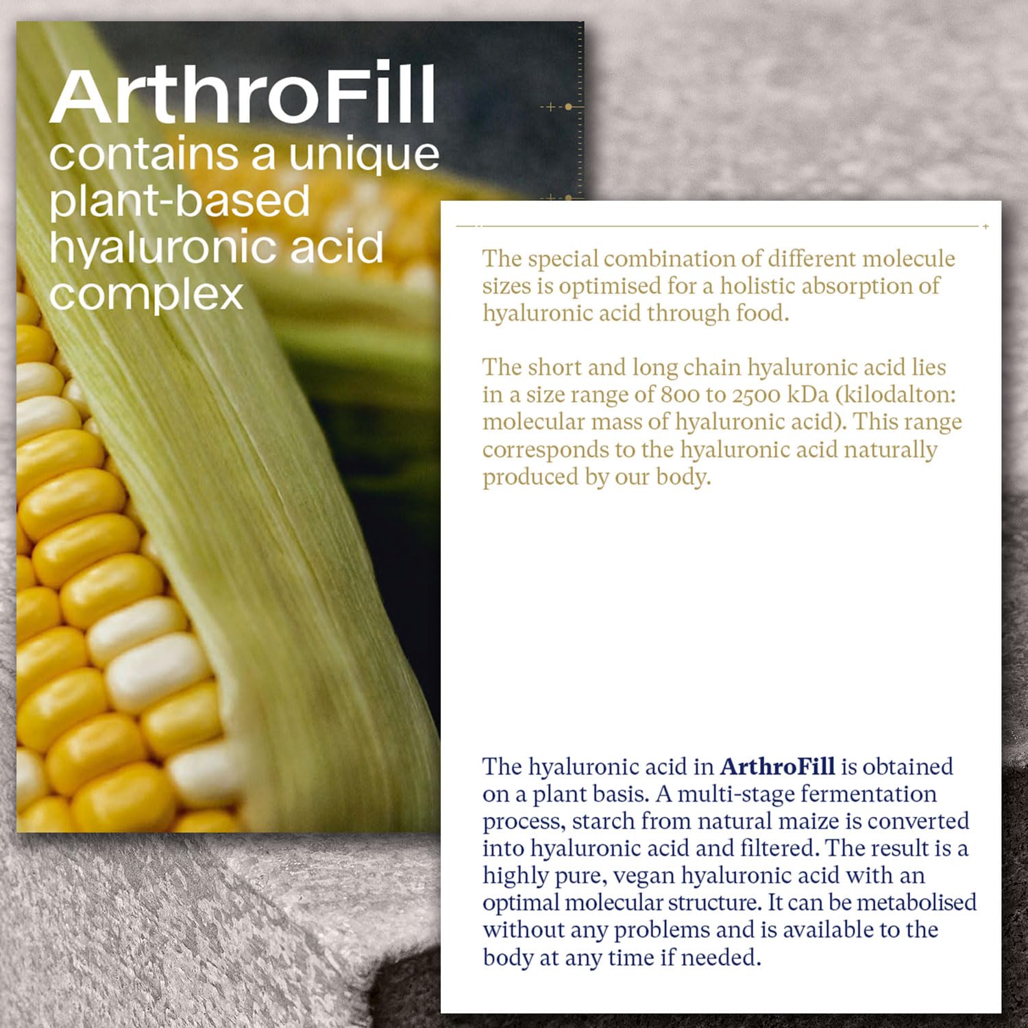 ArthroFill™ Tablets - Proven European Joint Relief - Vegan Hyaluronic Acid - Nutrient Complex - Support Active Movement Functions with 15 Vital Micronutrients - Made in Germany ArthroFillAu supplements