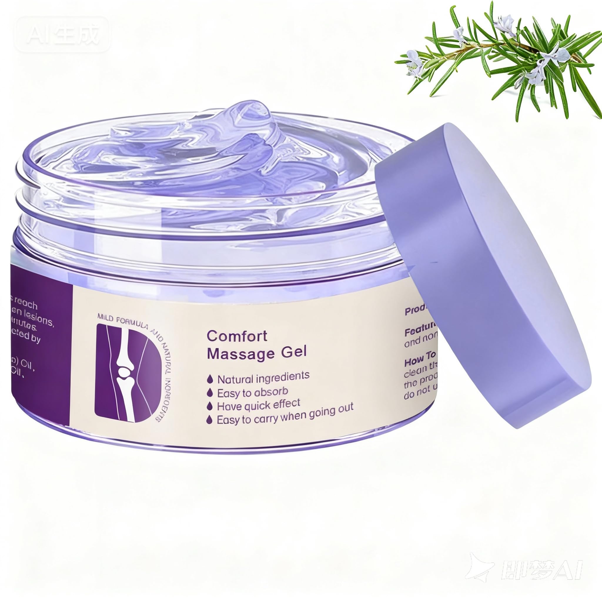 Kresin Joint Comfort Purple Gel, Kresin Joint Comfort Massage Gel, Soothes Discomfort for Neck, Back, Knees, Lumbar, and Feet, Absorb Quickly and Non-Greasy, 1.76 OZ, Violet JosmonAu supplements