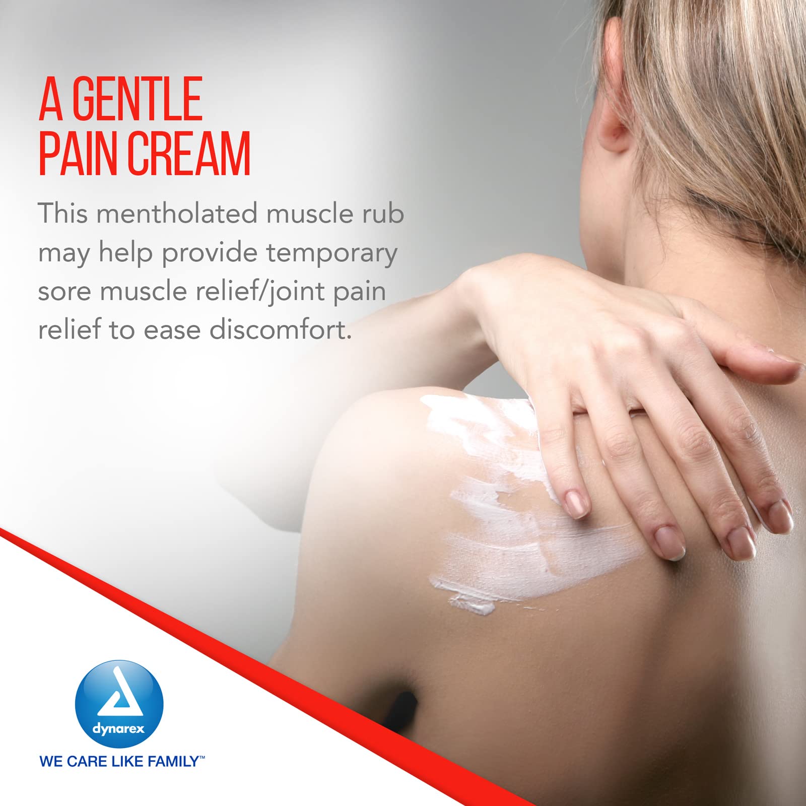 Dynarex DynaRub Cream - Mentholated Topical Muscle Pain Relief Cream - 10% Menthol, 15% Methyl Salicylate - Helps Soothe Joint Swelling & Soreness - Cooling, Non-Greasy Formula - 3oz, 1 Tube DynarexAu supplements
