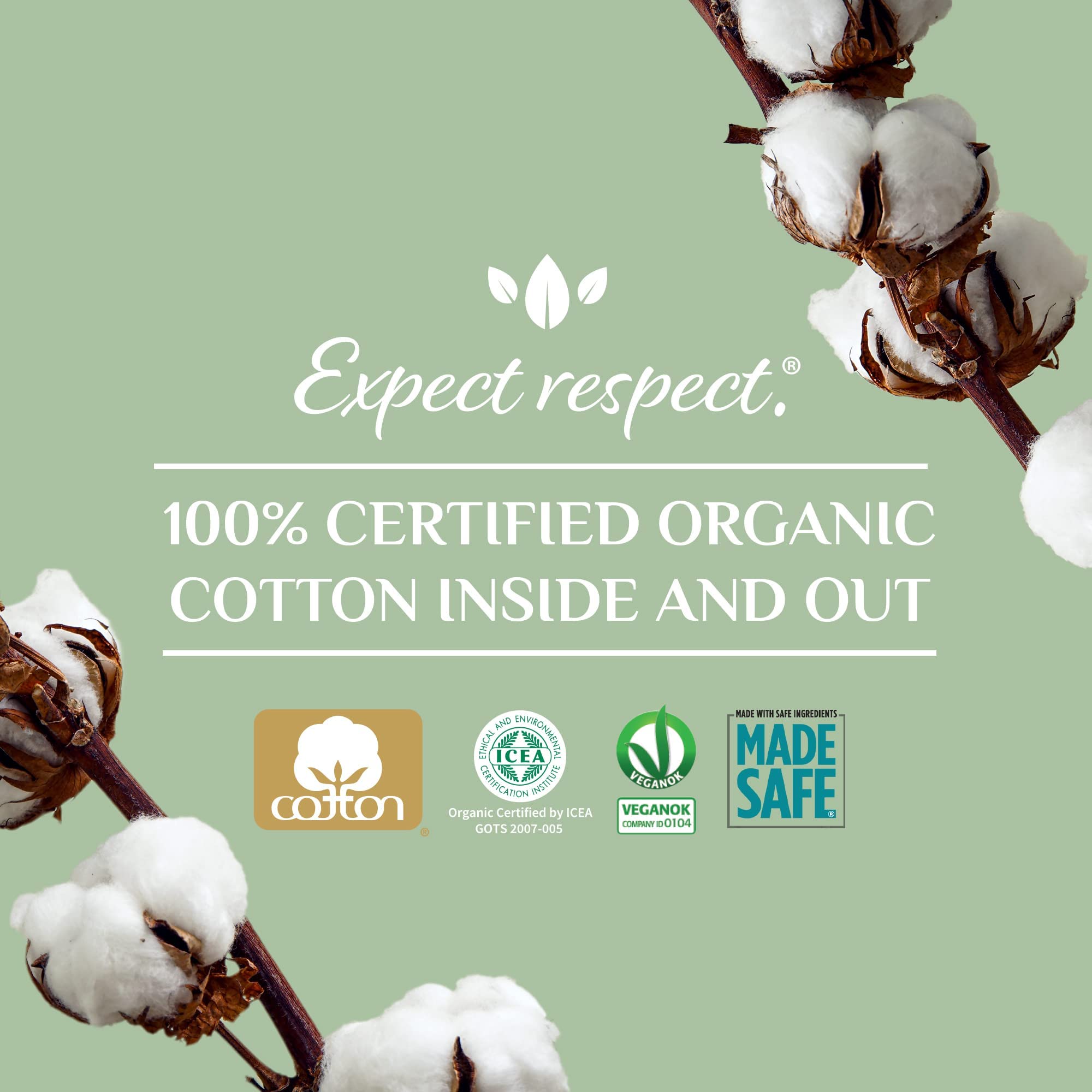 Organyc 100% Organic Cotton Light Incontinence Liners for Bladder Leakage Control OrganycAu supplements