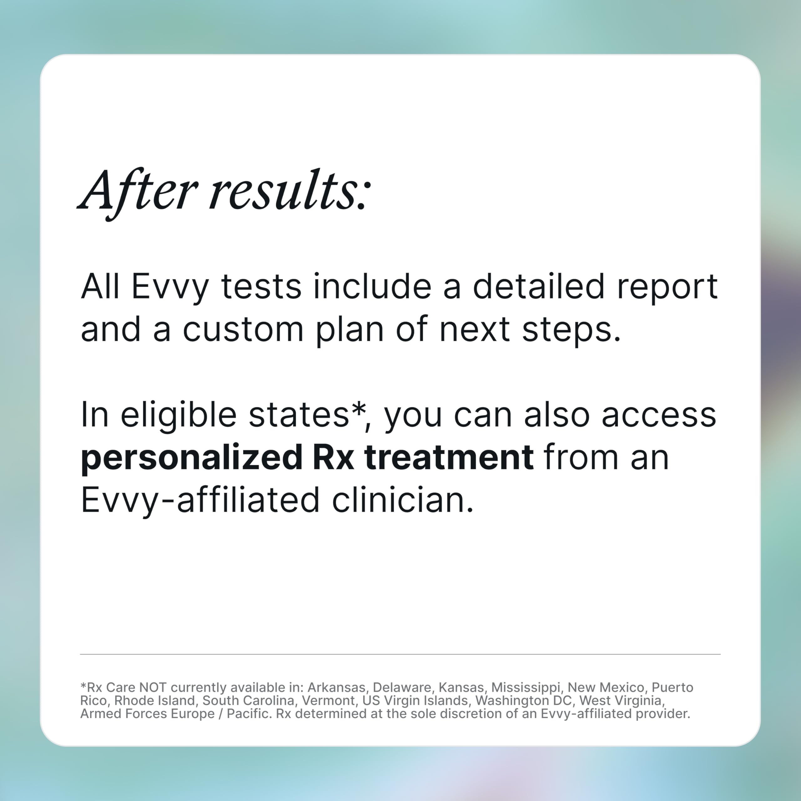 Evvy Vaginal Health Test | at-Home Microbiome Test for BV, Yeast Infection, Ureaplasma & More | Discreet Results in 7–10 Days | Clinician-Reviewed Report & Rx Options EvvyAu supplements