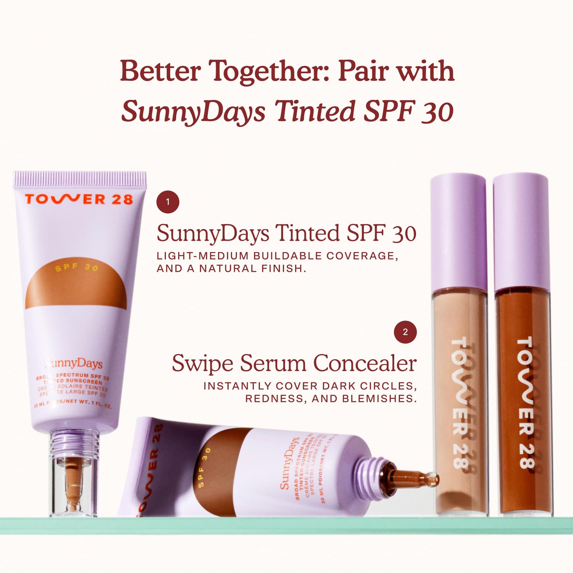 Tower 28 Swipe Serum Concealer - Hydrating Medium-Full Coverage Concealer + Under Eye Brightener - Skin Care Infused Makeup with Hyaluronic Acid + Soothing Centella - 1.0 Fair/Neutral (0.22 oz) Tower 28Au supplements