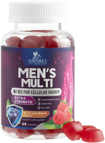 Multivitamin for Men - Complete Daily Mens Multivitamin Gummies with Vitamin D, B Vitamins, Zinc & More - Energy, Memory, Focus & Immune Health Support Nature's NutritionAu supplements