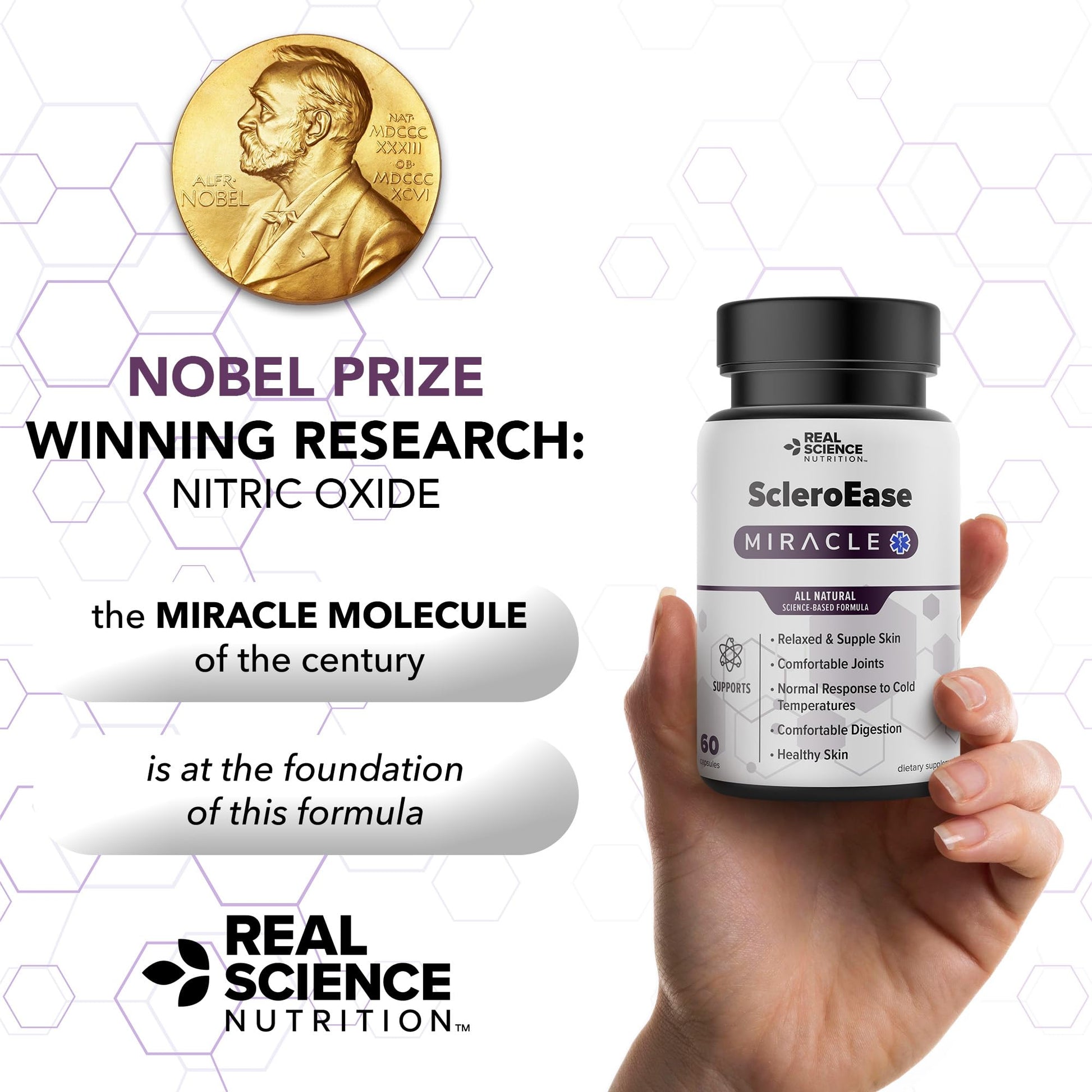Real Science Nutrition ScleroEase Miracle Offers Relief to sufferers of Scleroderma, Supporting Flexible & Supple Skin, Comfortable Joint Movement, Comfortable Digestion, and Healthy Skin Real Science NutritionAu supplements