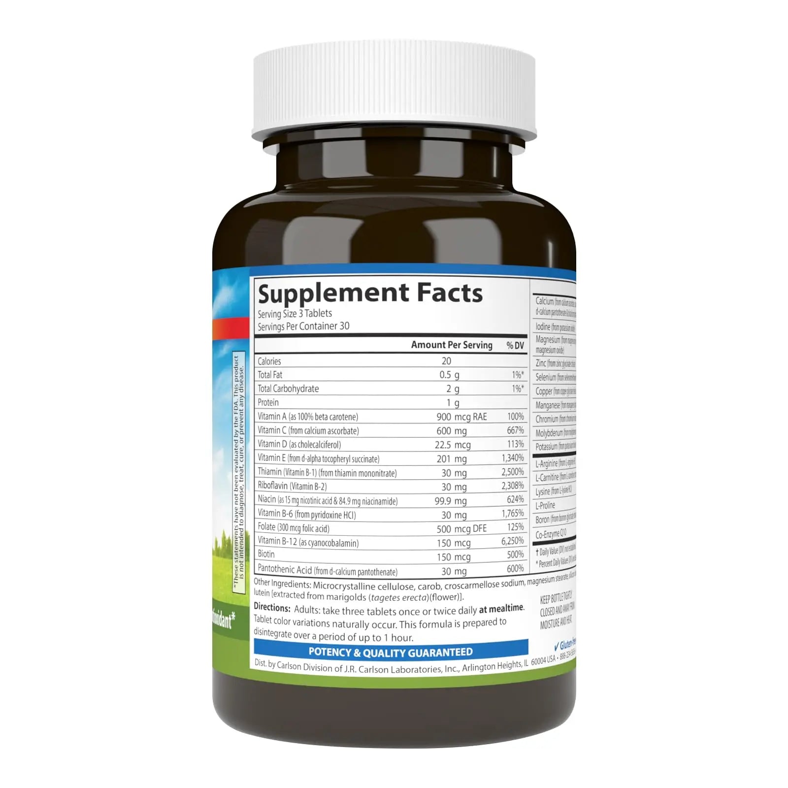 Carlson - Cardio Complete, Advanced Multivitamin, Heart Health, Circulatory Support, 90 Tablets CarlsonAu supplements