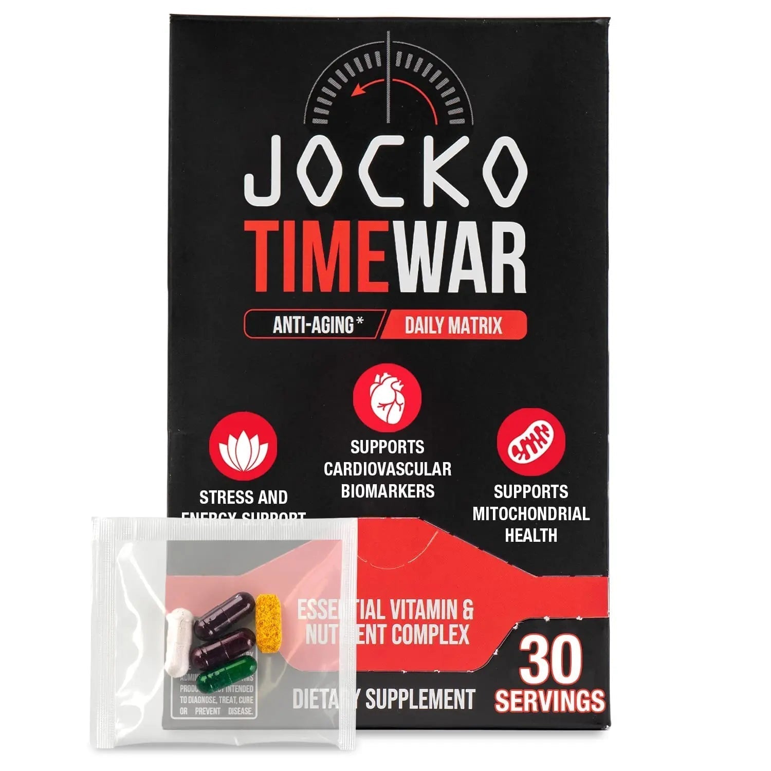 Jocko Fuel TIME WAR - Multivitamin for Men & Women. NAD Supplement for Healthy Aging, Heart, Bone, & Eye Health. Essential Vitamins and Minerals Jocko FuelAu supplements