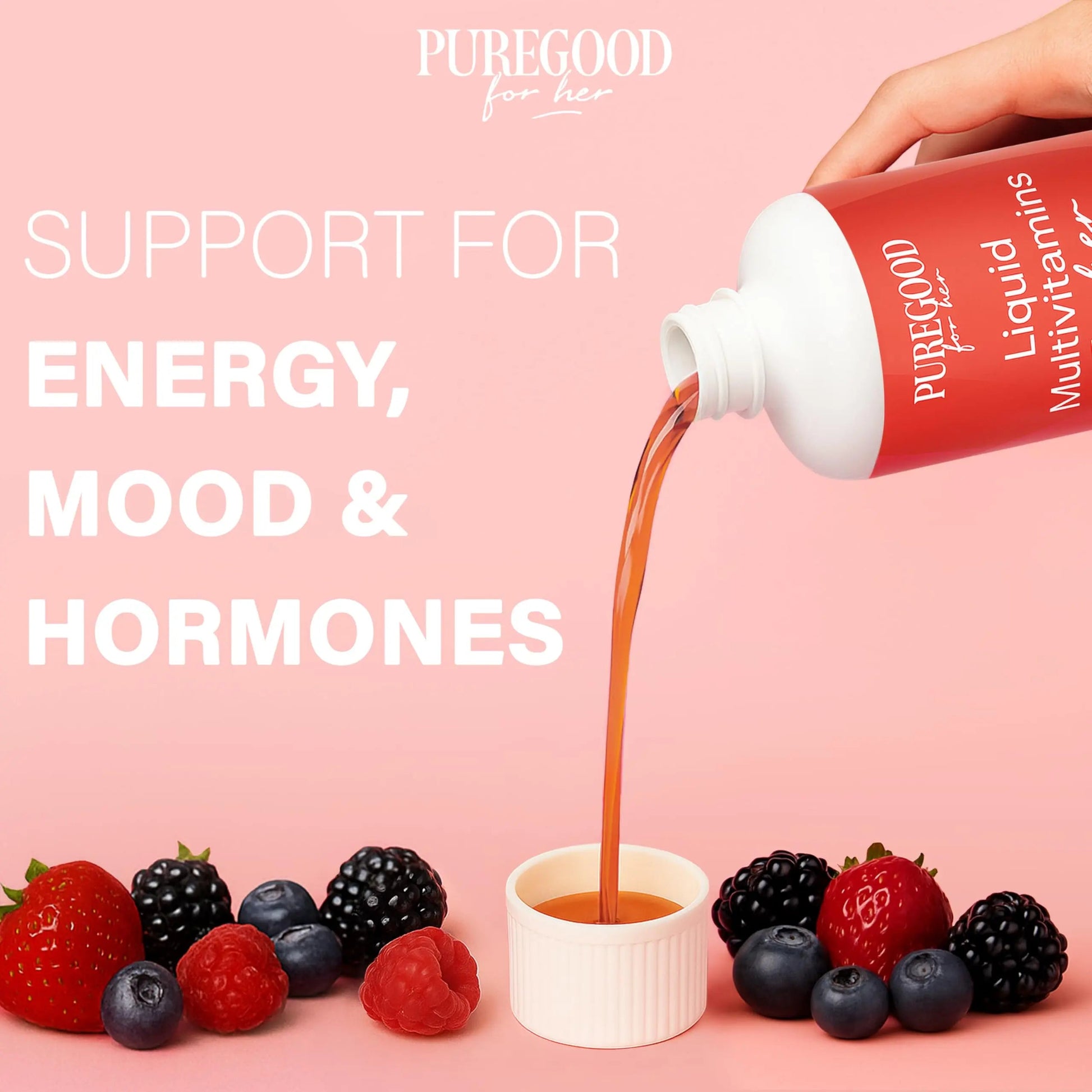 PureGood Women’s Liquid Multivitamin | 70+ Nutrients, Superfoods & Omegas | High Absorption Daily Supplement | PureGoodAu supplements