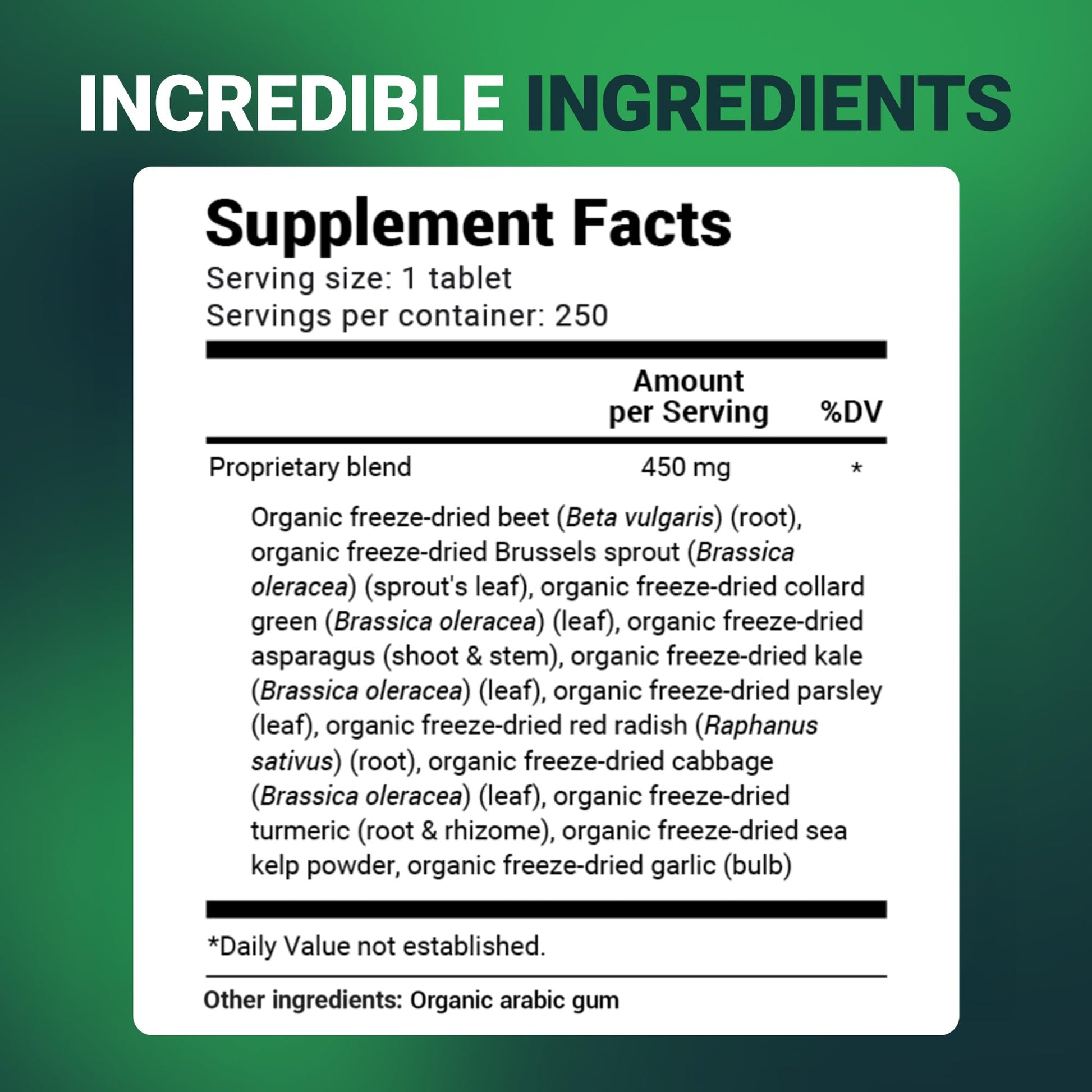 Dr. Berg's Greens Superfood Cruciferous Vegetable Tablets - Vegetable Supplements for Adults w/ 11 Phytonutrient Super Greens Tablets - Energy, Immune System & Liver Veggie Tablets - 250 Tablets Dr. Berg NutritionalsAu supplements