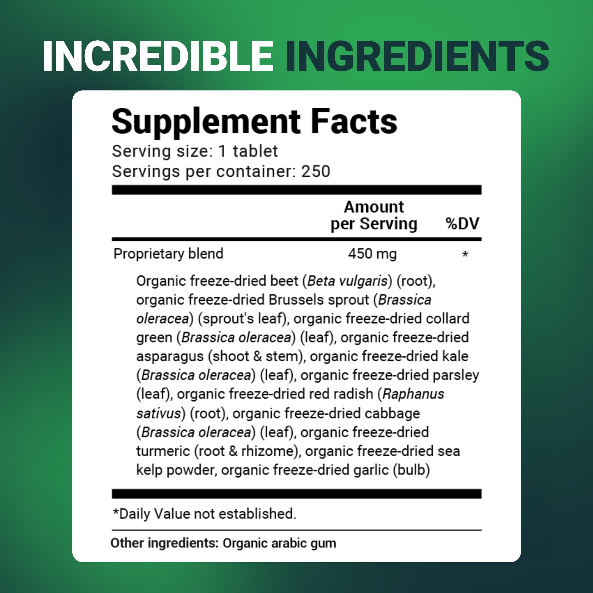 Dr. Berg's Greens Superfood Cruciferous Vegetable Tablets - Vegetable Supplements for Adults w/ 11 Phytonutrient Super Greens Tablets - Energy, Immune System & Liver Veggie Tablets - 250 Tablets Dr. Berg NutritionalsAu supplements