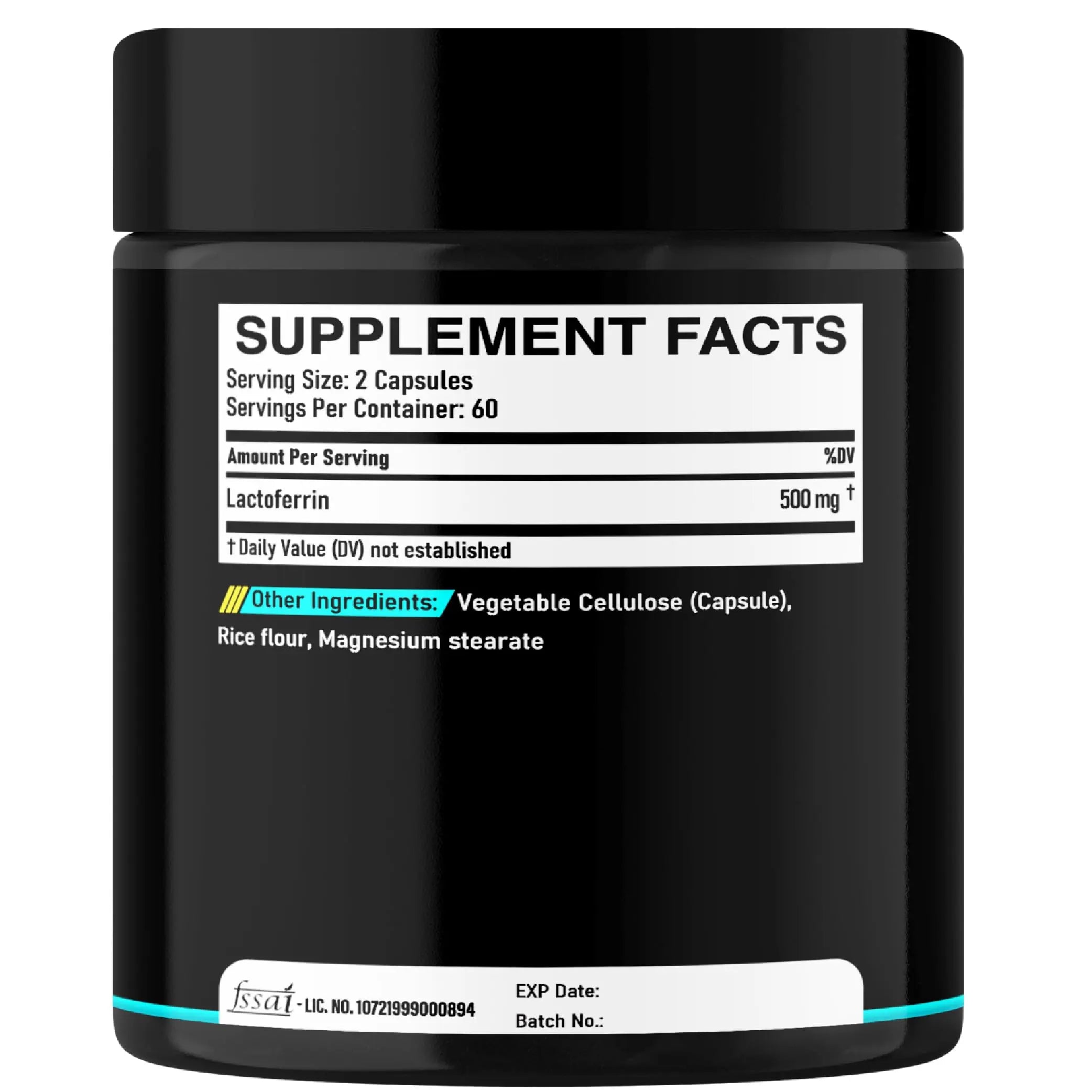 DEDICAD 500Mg Lactoferrin Supplement - 120 Capsules for 2-Month Supply DEDICADnz supplements