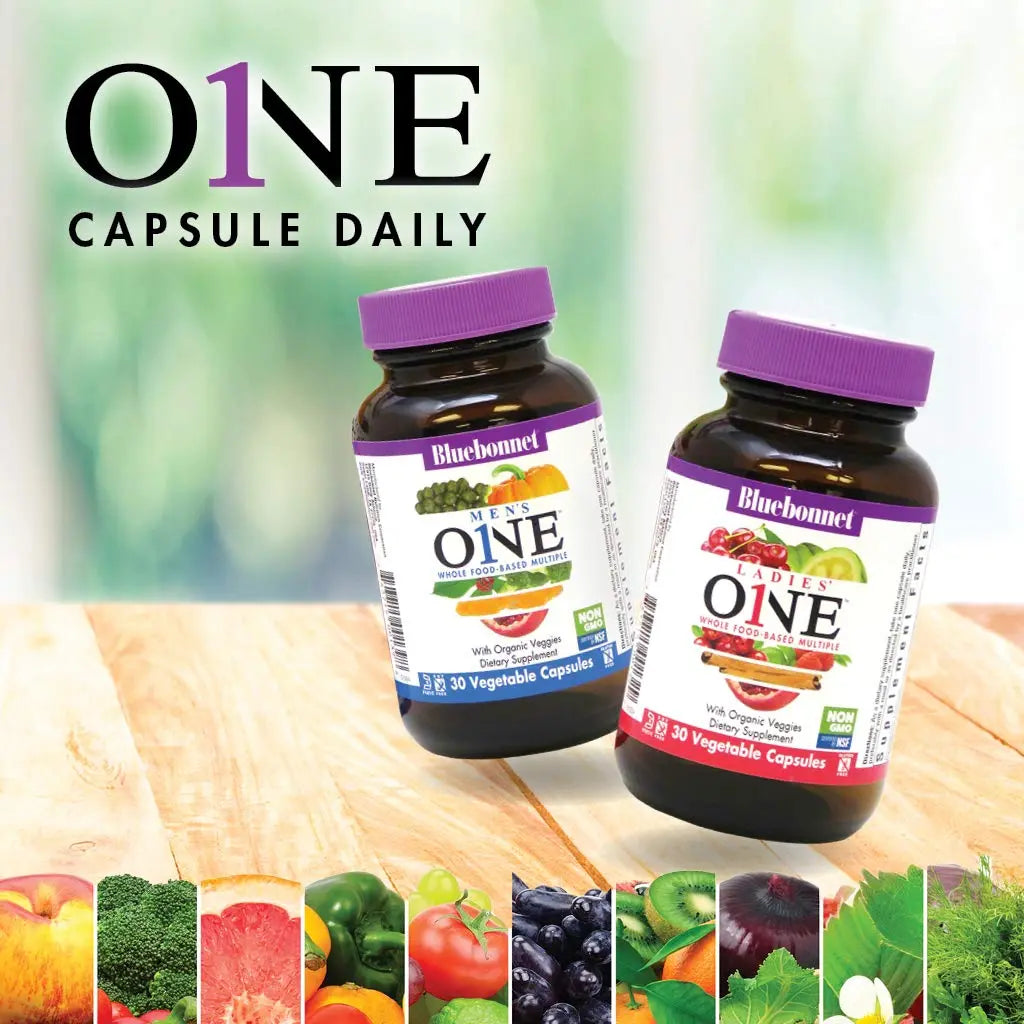 BlueBonnet Nutrition Ladies One Vegetable Capsule, Whole Food Multiple, K2, Organic Vegetable, Energy, Vitality BlueBonnetAu supplements