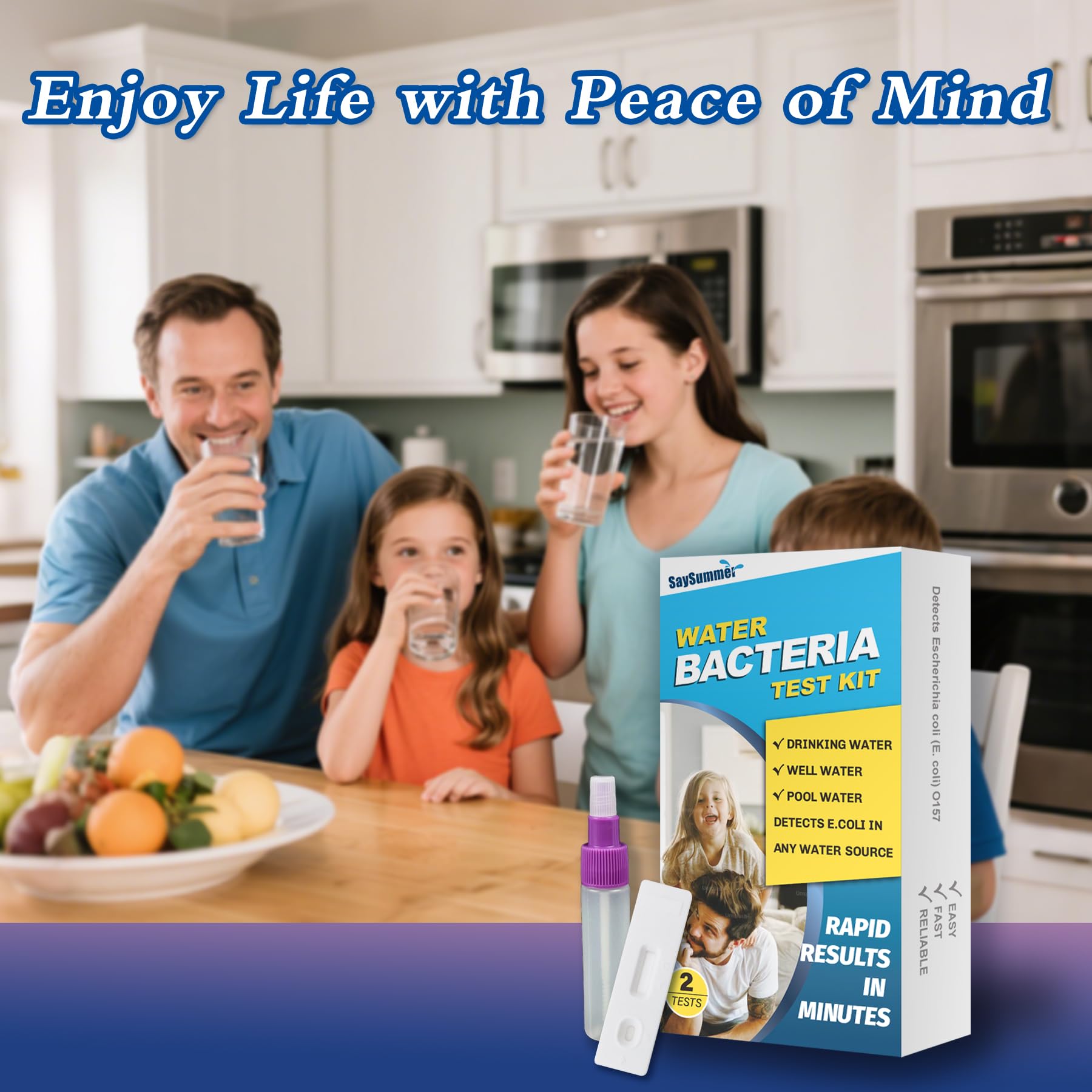 Water Bacteria Test Kit for Drinking Water: Results in 15 Minutes Coliform Bacteria Water Test Kit 2 Counts for Any Water Source Including Well Water Pool Water SaySummerAu supplements