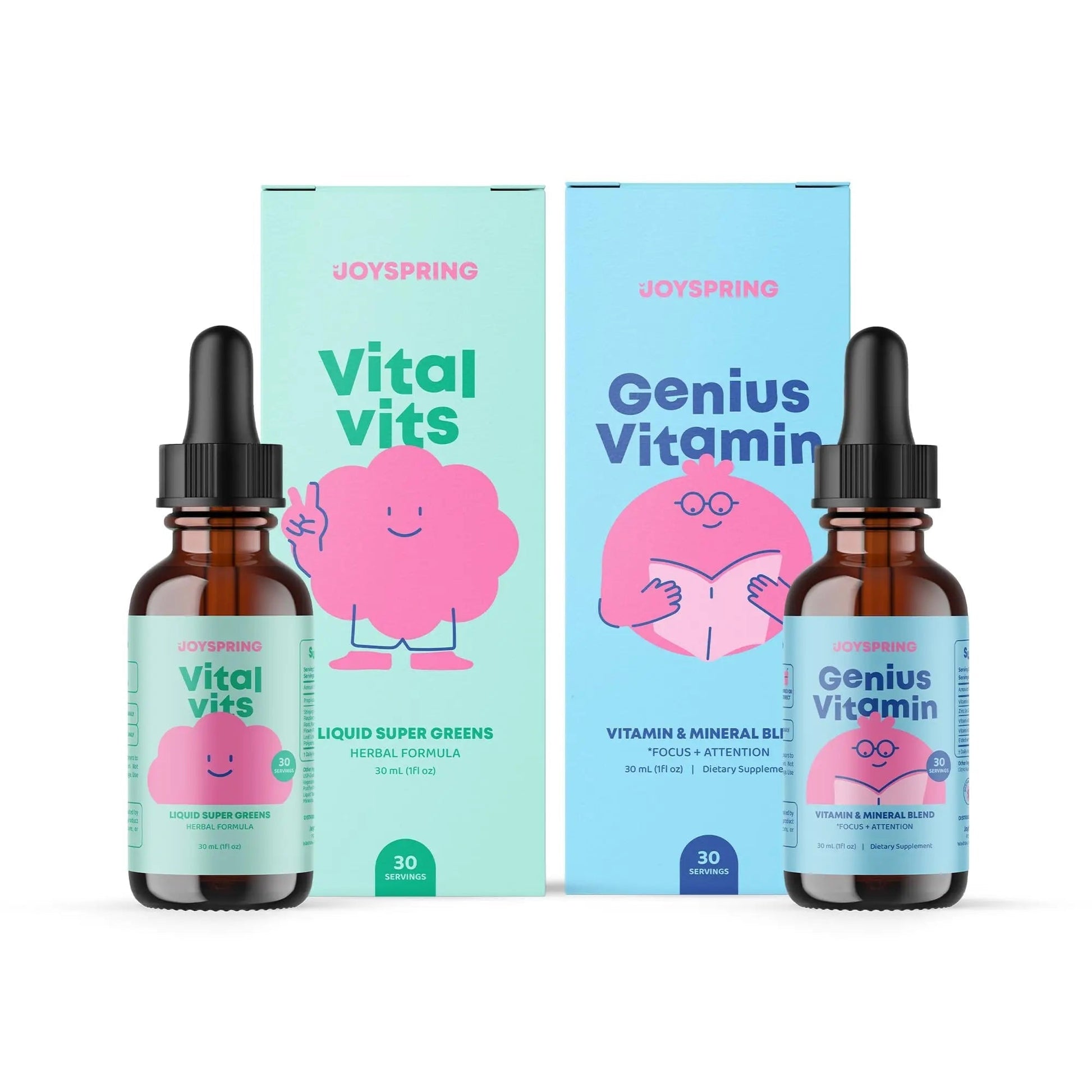 JoySpring Daily Multivitamin with Burdock Root & Elderberry Bundle | Kids Vitamins Naturally Sourced JoySpringAu supplements