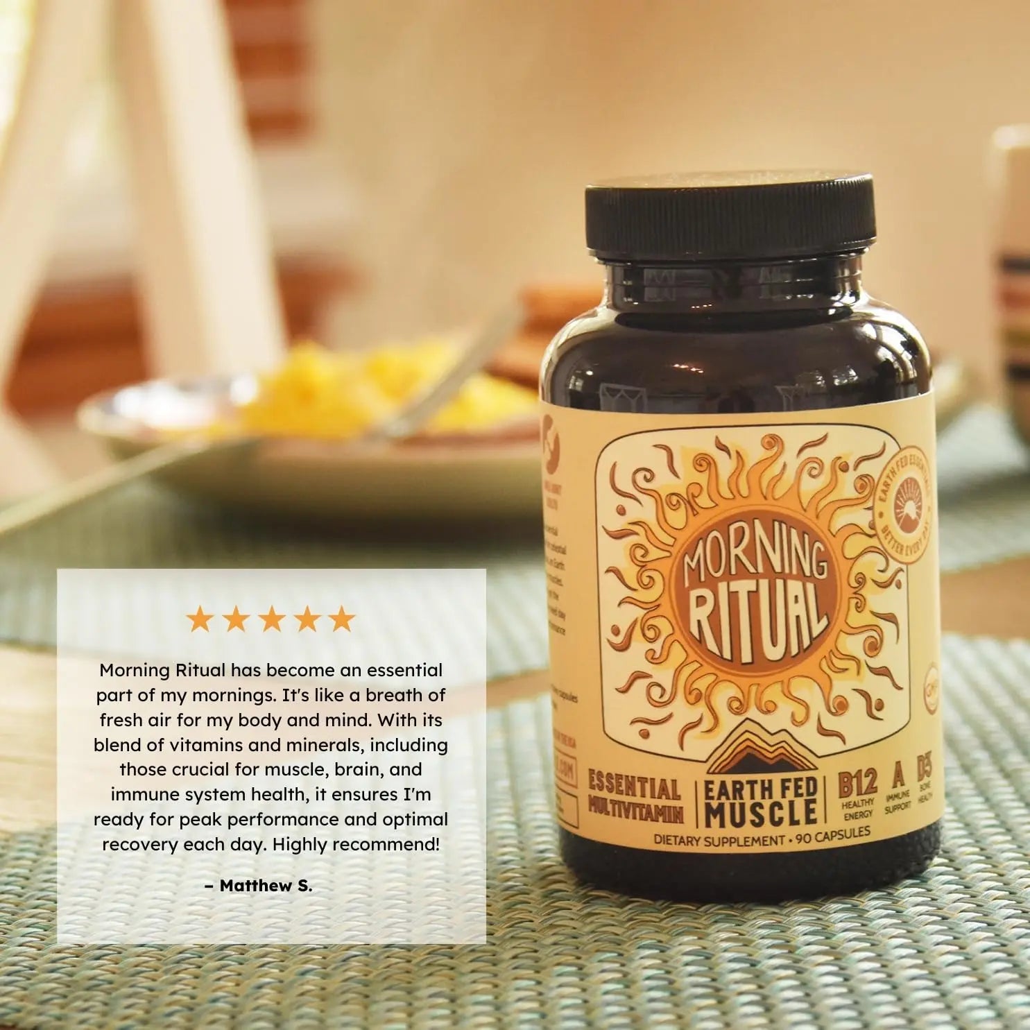 Earth Fed Muscle Morning Ritual Multivitamin for Women Supports General Health & Wellness - Multivitamin with Iron for Immune & Heart Support Earth Fed MuscleAu supplements