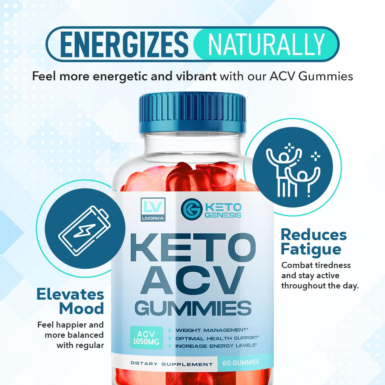 5 Pack - Keto Genesis Keto ACV Gummies Advanced Weight Loss, Genesis ACV, Genesis LIVORKAUS supplements