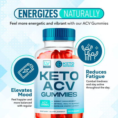 5 Pack - Keto Genesis Keto ACV Gummies Advanced Weight Loss, Genesis ACV, Genesis LIVORKAUS supplements