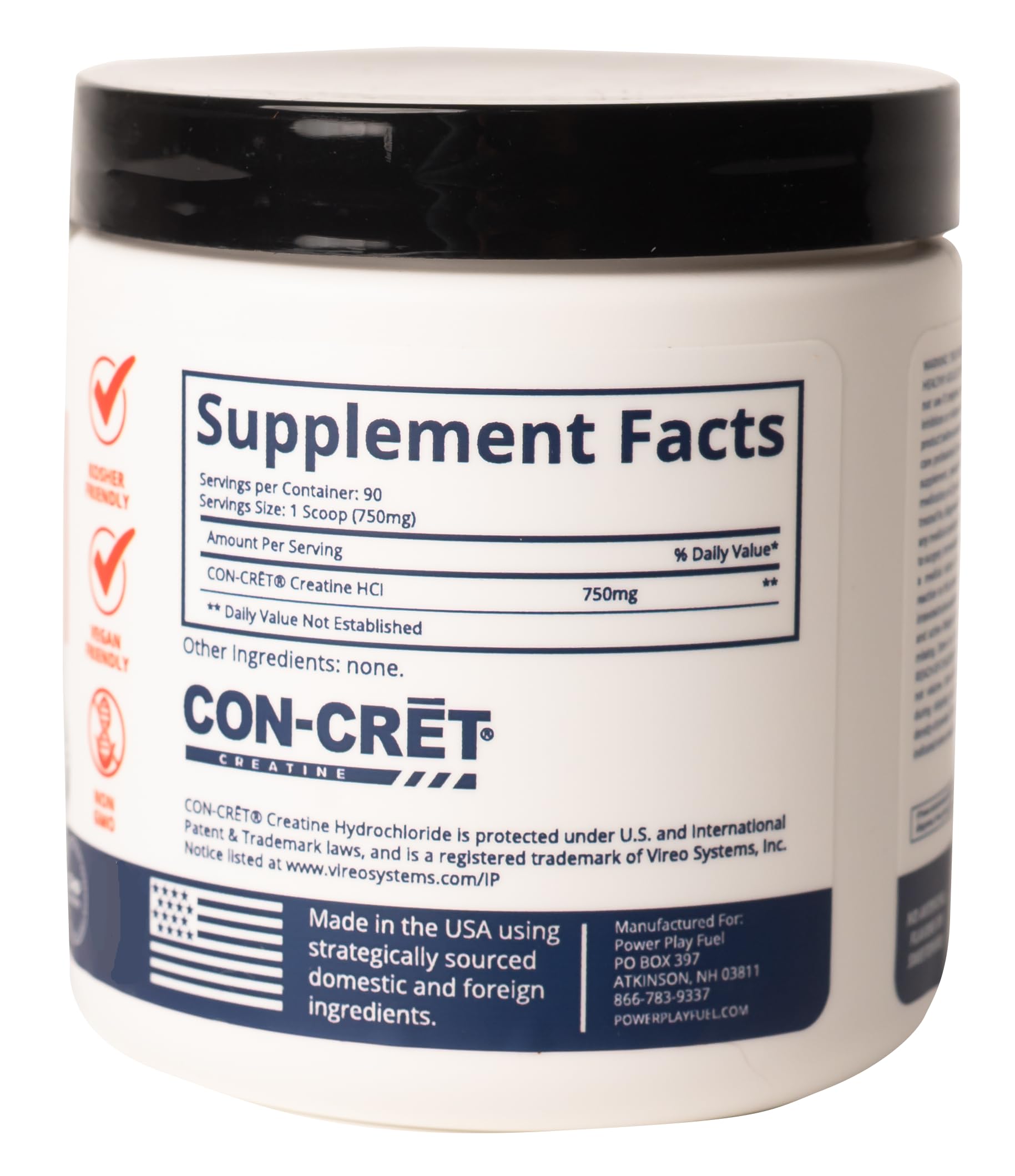 CREATINE HCl Powder for Men and Women, Muscle Strength, Brain Performance, Heart Health & Immune Support - Raw Tart Taste, 90 Servings POWER PLAY FUELAu supplements