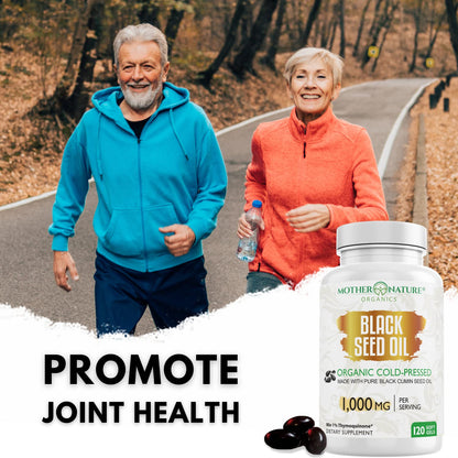 Black Seed Oil Capsules - 120 Count (Organic, Non-GMO Liquid) Premium Cold Pressed Mother Nature Organics Superfoods For Organic LivingUS supplements