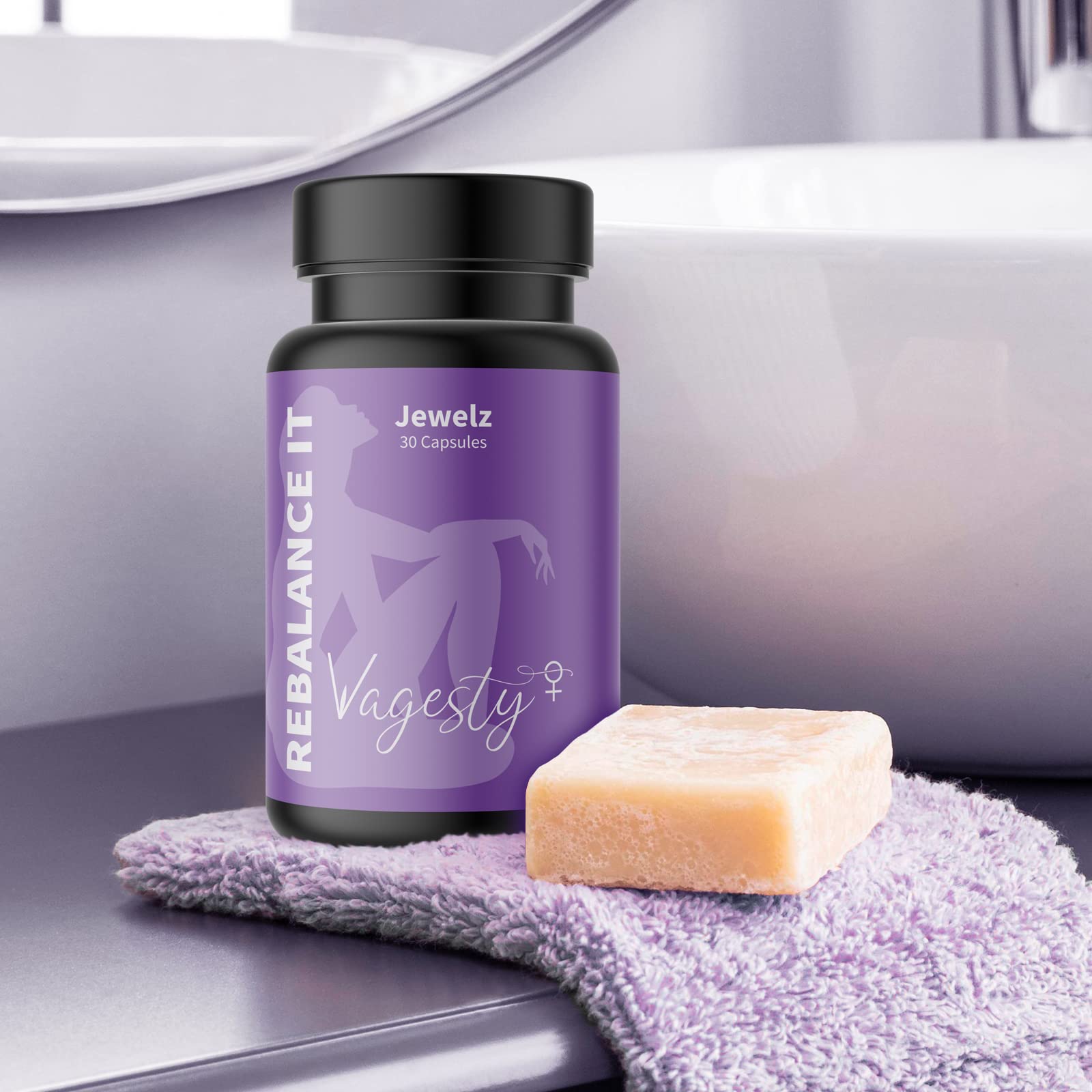Vagesty Jewelz boric Acid Vaginal Suppositories, 100% Pure boric Acid, rebalance Vaginal pH VagestyAu supplements