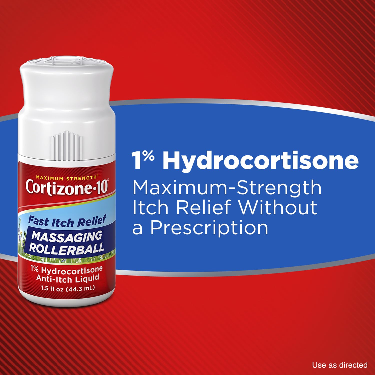 Cortizone-10 Maximum Strength Itch Relief Massaging Rollerball, 1% Hydrocortisone, Fast-Acting, Anti-Itch Liquid for Bug Bites, Rash, Eczema, Psoriasis, Poison Ivy, Oak, Sumac, 1.5 fl. oz Cortizone 10Au supplements