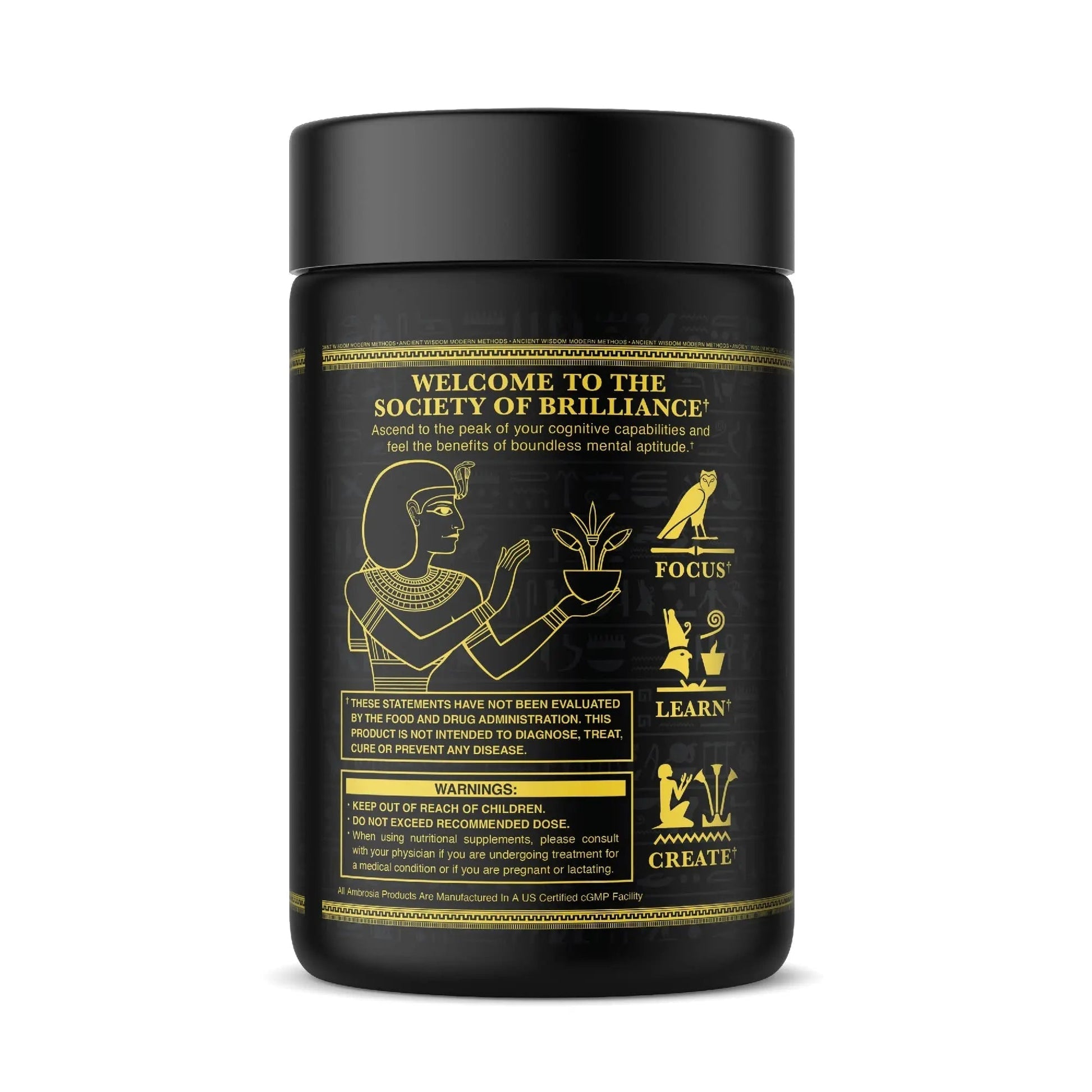 Ambrosia Mental Jewels (Capsules) - Cognitive Enhancer | Increase Memory, Communication Skills, Concentration & Focus | Alpha GPC, Choline, BaCognize AmbrosiaAu supplements