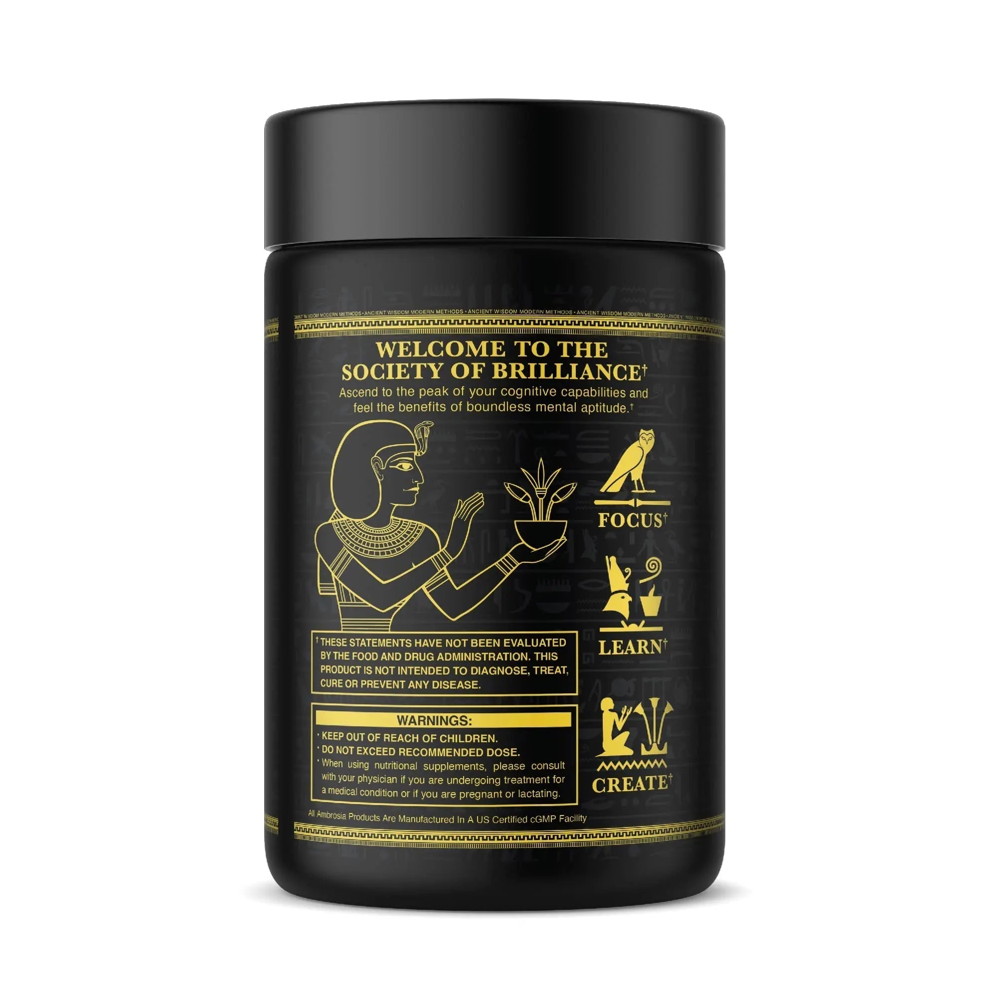 Ambrosia Mental Jewels (Capsules) - Cognitive Enhancer | Increase Memory, Communication Skills, Concentration & Focus | Alpha GPC, Choline, BaCognize AmbrosiaAu supplements