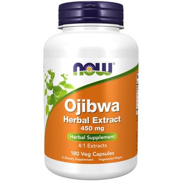 NOW Supplements, Ojibwa Herbal Extract 450 mg, Concentrated Blend , Alcohol-fFree, 4:1 Herbal Extracts, 180 Veg Capsules NOW FoodsAu supplements