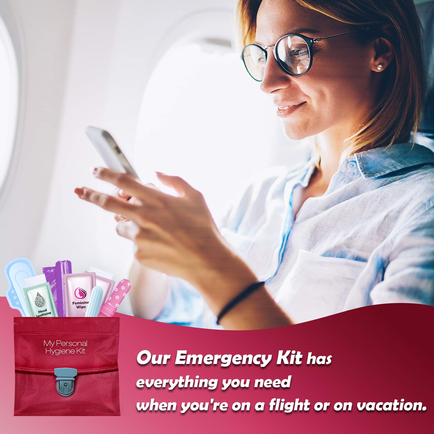 Menstrual Kit All-in-One | Convenience on The Go | Single Period Kit Pack for Travelling, Tweens pH AdvantageAu supplements