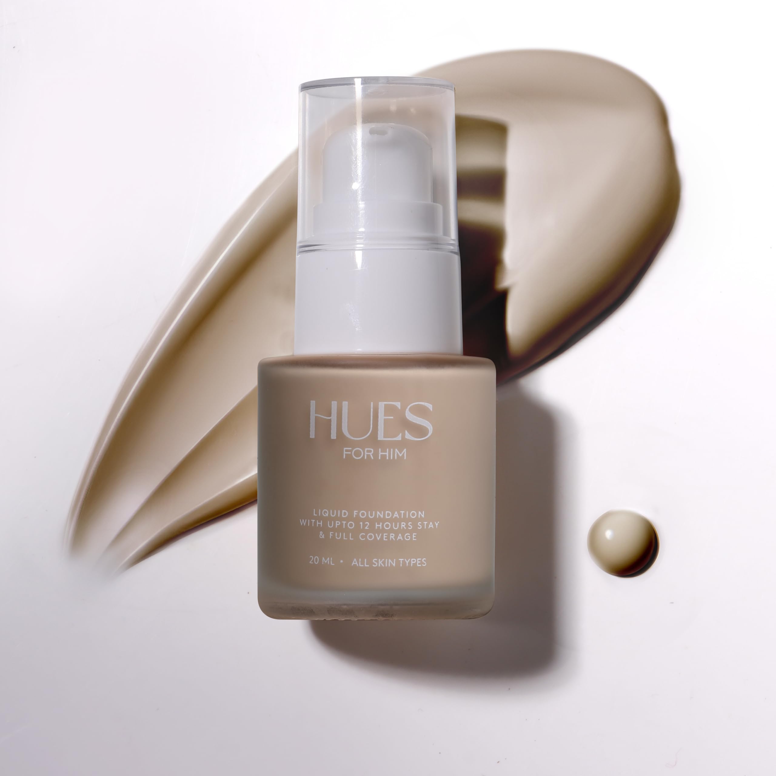 Hues for Him Foundation for Men – Full-Coverage, Lightweight & Hydrating Fit | Natural Coverage | Oil Control & Perfect Fit for Men’s Faces | Available in 4 Shades | Fresh Canvas, .67oz HUES FOR HIMAu supplements