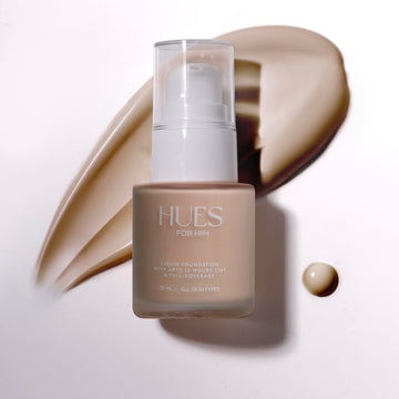 Hues for Him Foundation for Men – Full-Coverage, Lightweight & Hydrating Fit | Natural Coverage | Oil Control & Perfect Fit for Men’s Faces | Available in 4 Shades | Fresh Canvas, .67oz HUES FOR HIMAu supplements
