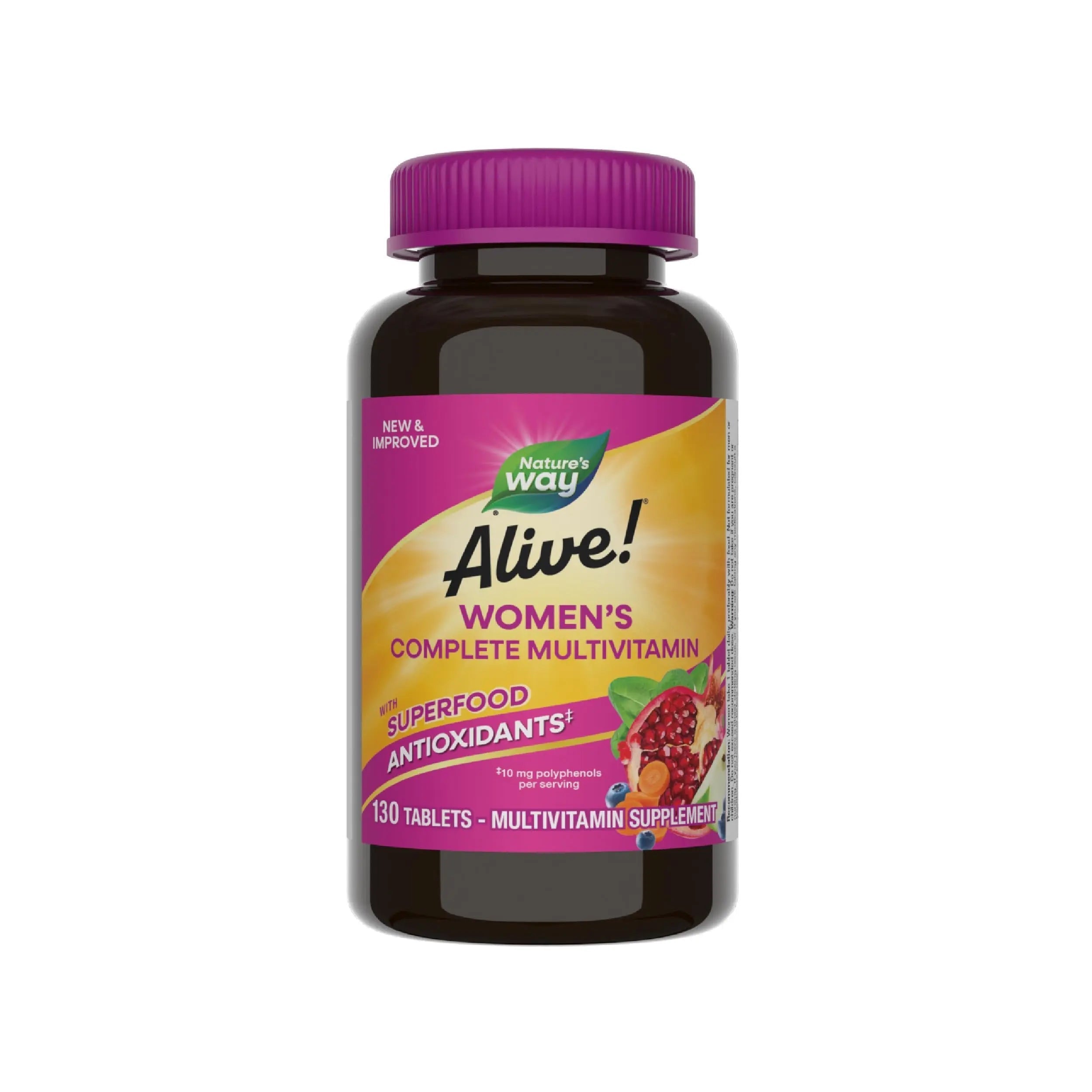 Nature's Way Alive! Daily Complete Multivitamin for Women, Supports Energy Metabolism, Hair, Skin & Nails*, B-Vitamins, Superfood Antioxidants Nature's WayAu supplements