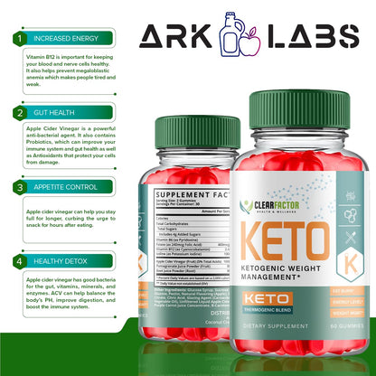 (5 Pack) Clear Factor Gummies, Clear Factor ACV Gummies, Clear Factor Gummy Ark LabsUS supplements