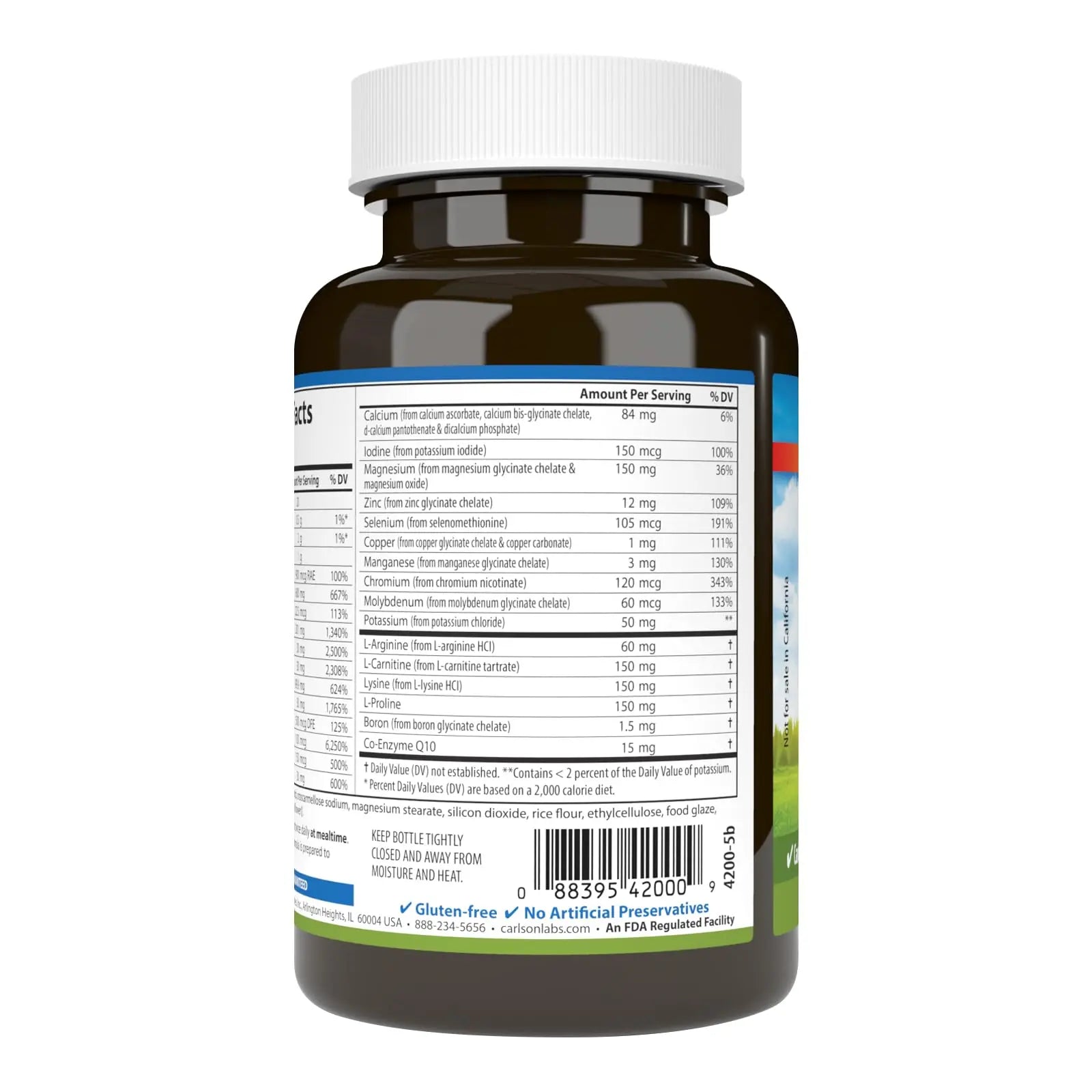 Carlson - Cardio Complete, Advanced Multivitamin, Heart Health, Circulatory Support, 90 Tablets CarlsonAu supplements